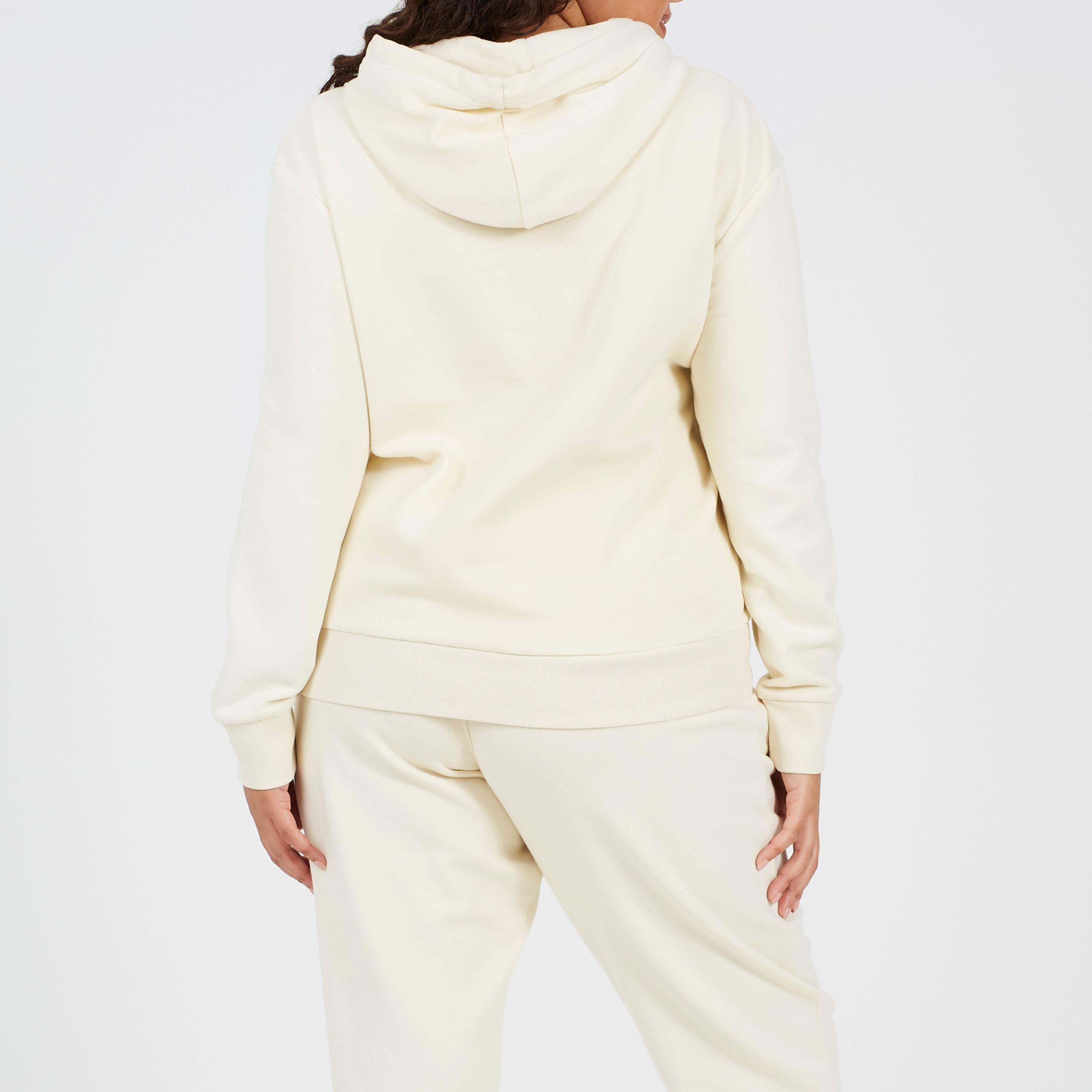 Cream - Brave Soul - Plus Size Pullover Hooded Sweatshirt with Kangaroo Pocket - 2