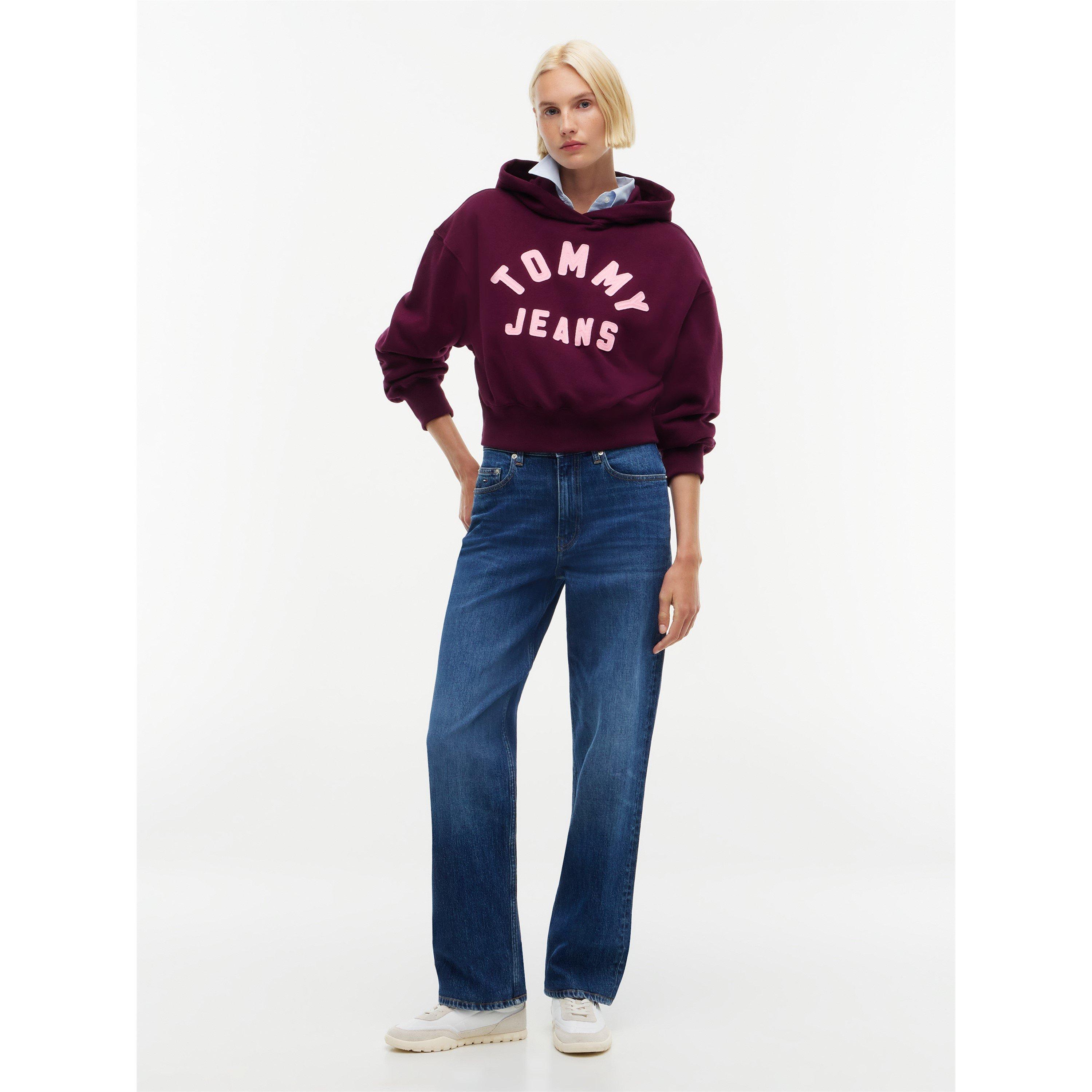Calypso Berry - Tommy Jeans - Women's Arch Cotton Long-Sleeve Over-the-Head Hoodie - 4