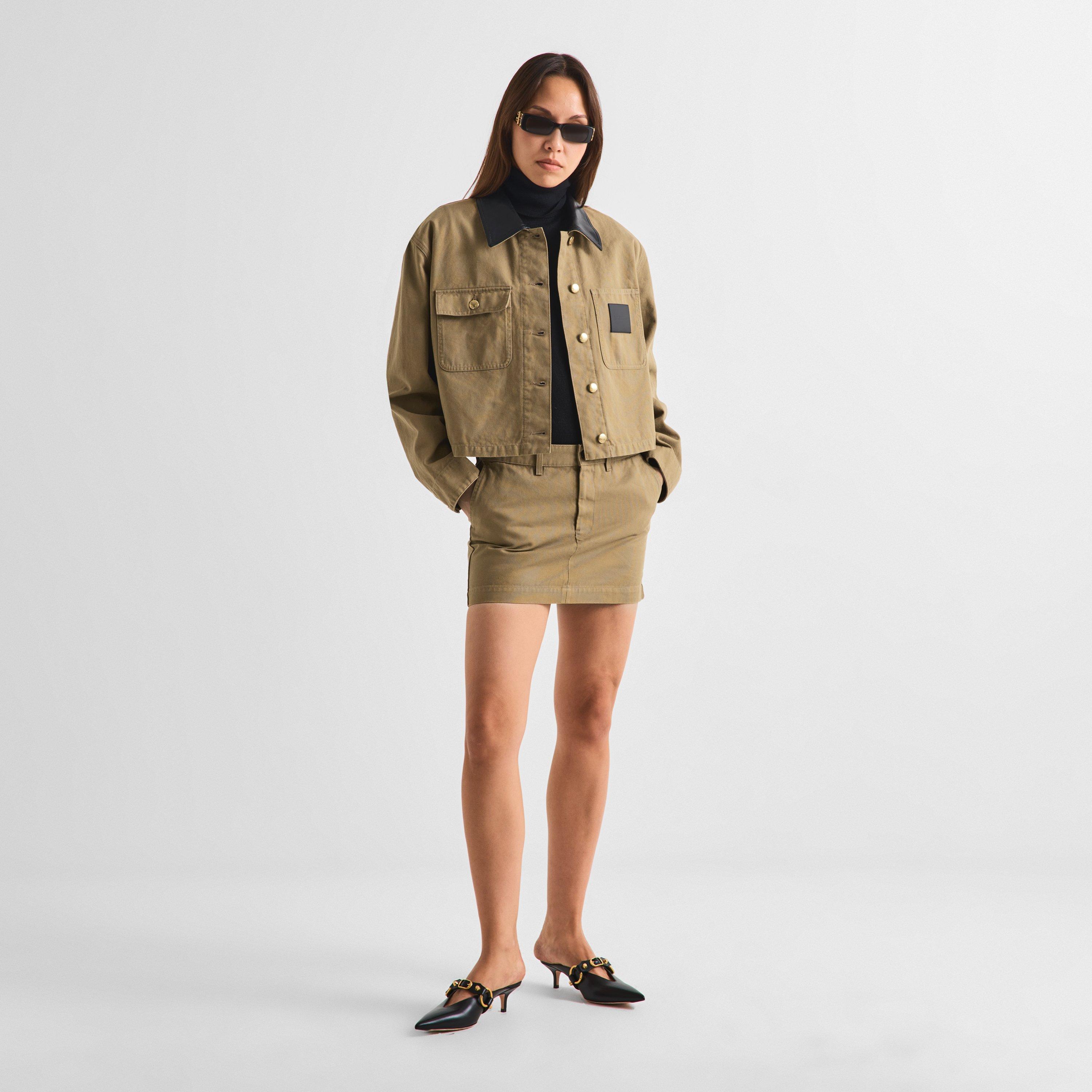 Beige - Balenciaga - Women's Heavyweight Cotton Coach Jacket - 6