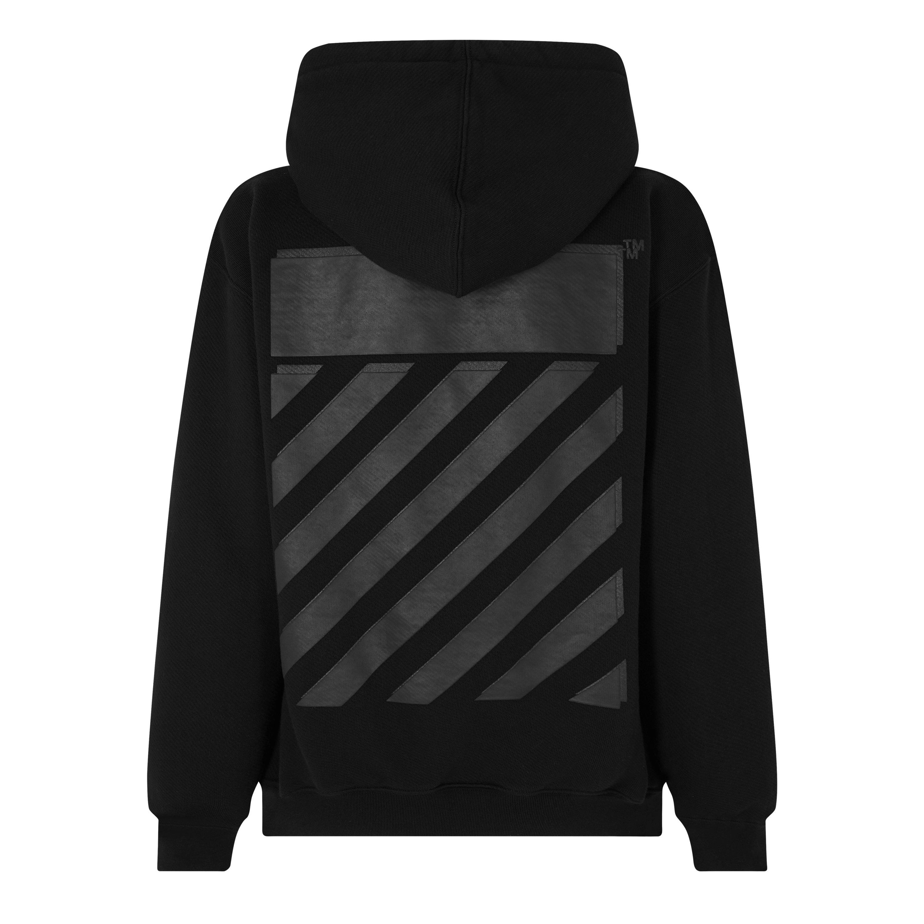 Zwart 1010 - Off White - Women's Diagonal Logo Hoodie - 5