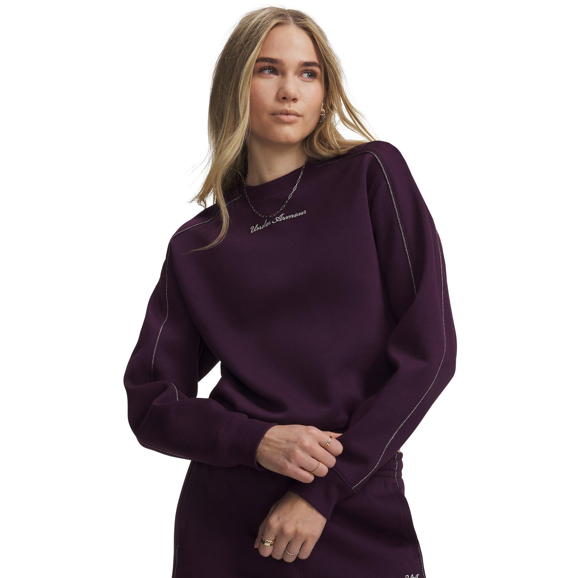 Purple/M.Silver - Under Armour - UA Shimmer Crew Ld71 - 1