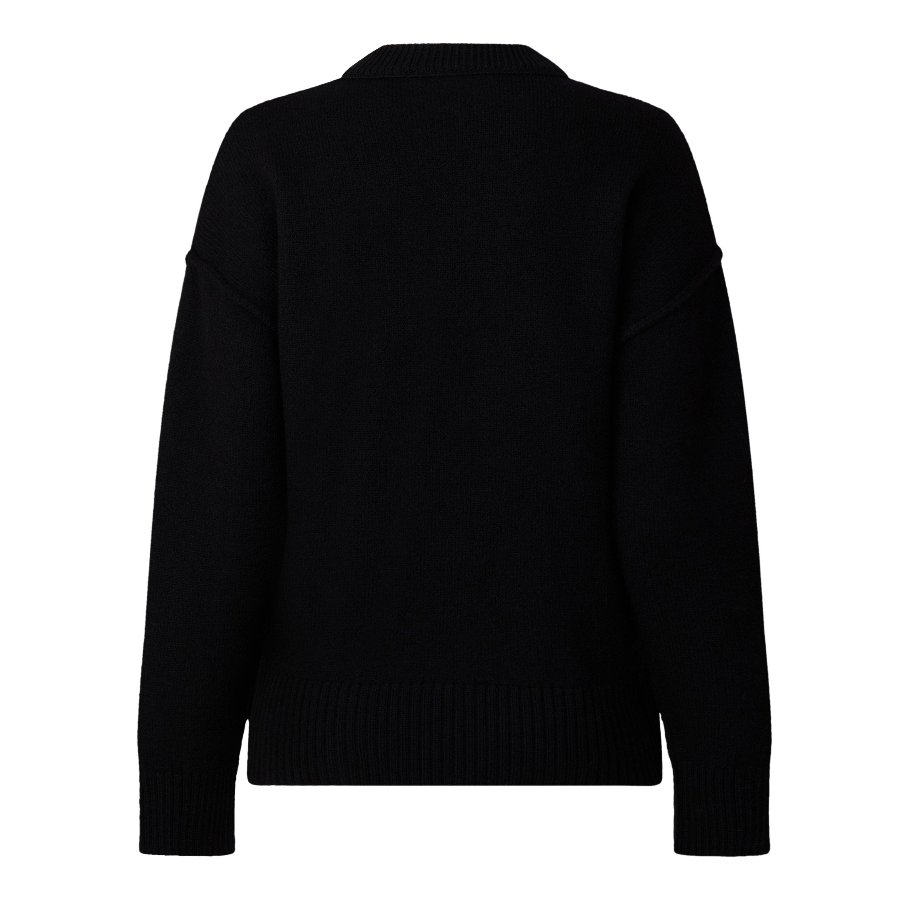 Black/Red - Ami Paris - Ami De Coeur Jumper Ld05 - 2