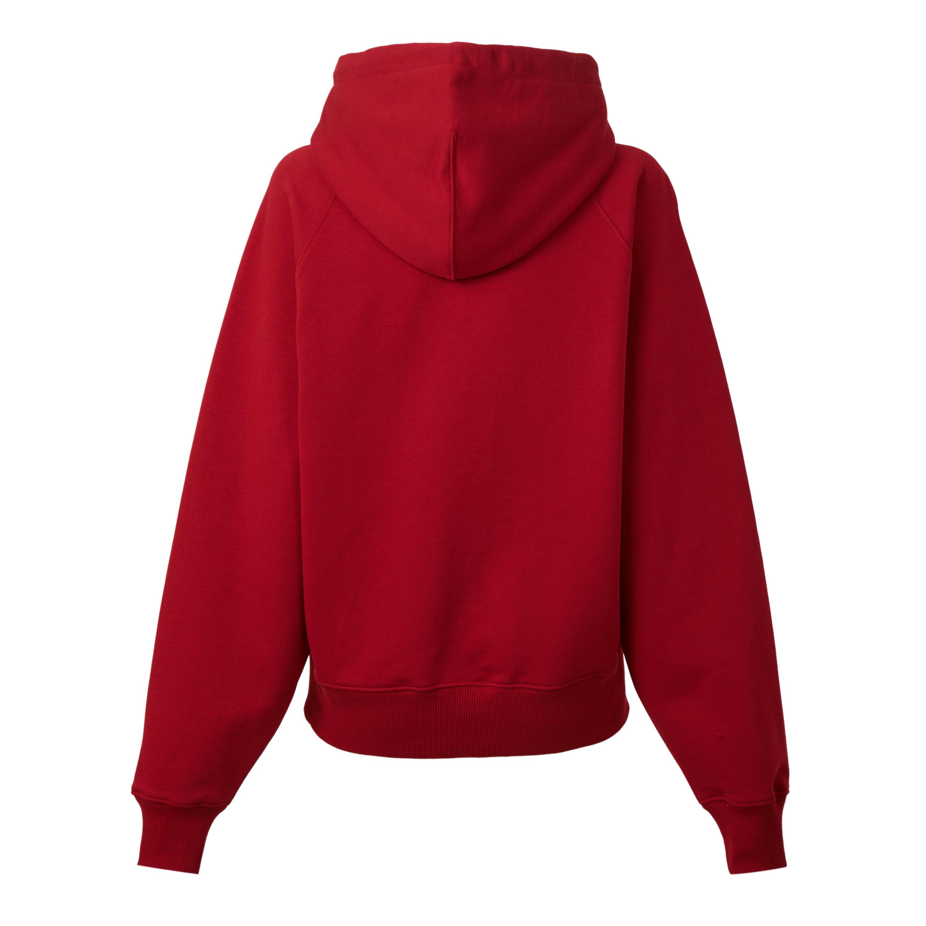 Red/White - Ami Paris - Ami Embr Hoody Ld64 - 2