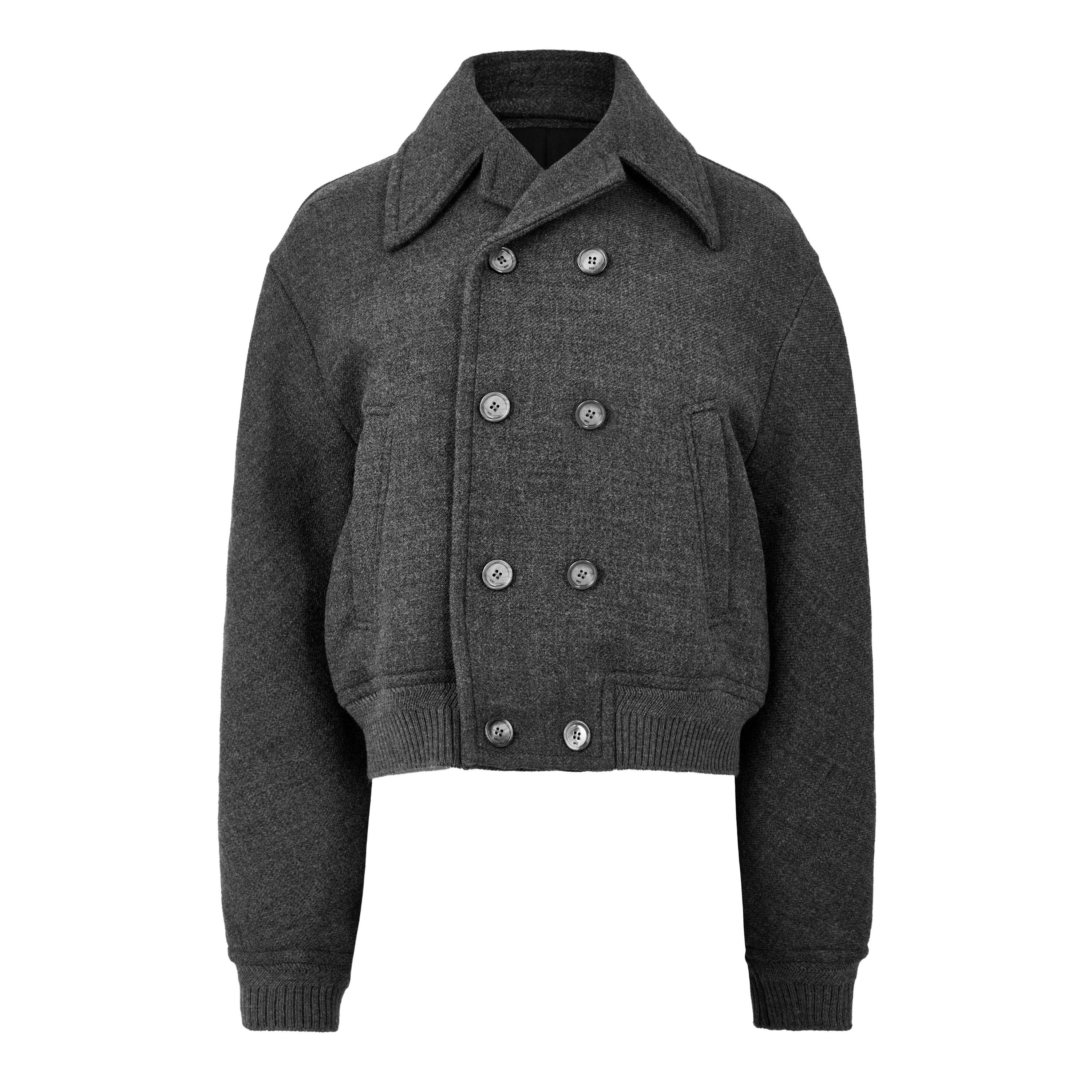 Grey - Ami Paris - Ami Wool Bomber Ld64 - 1