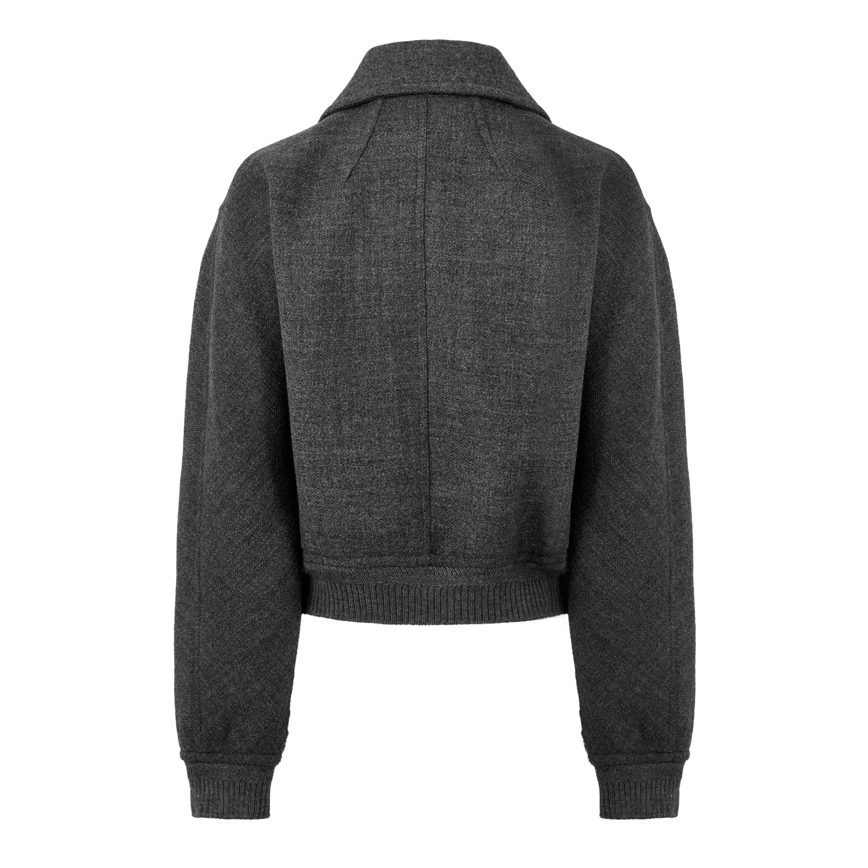 Grey - Ami Paris - Ami Wool Bomber Ld64 - 2