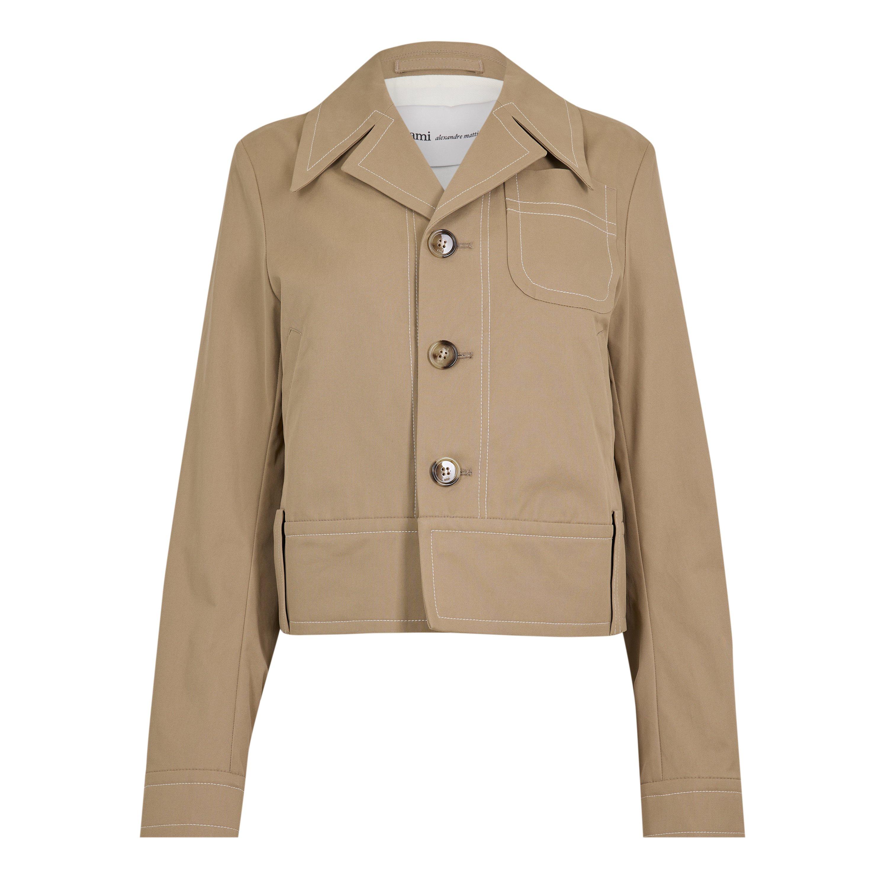 BEIGE TAUPE - Ami Paris - Women's Buttoned Hybrid Jacket - 1