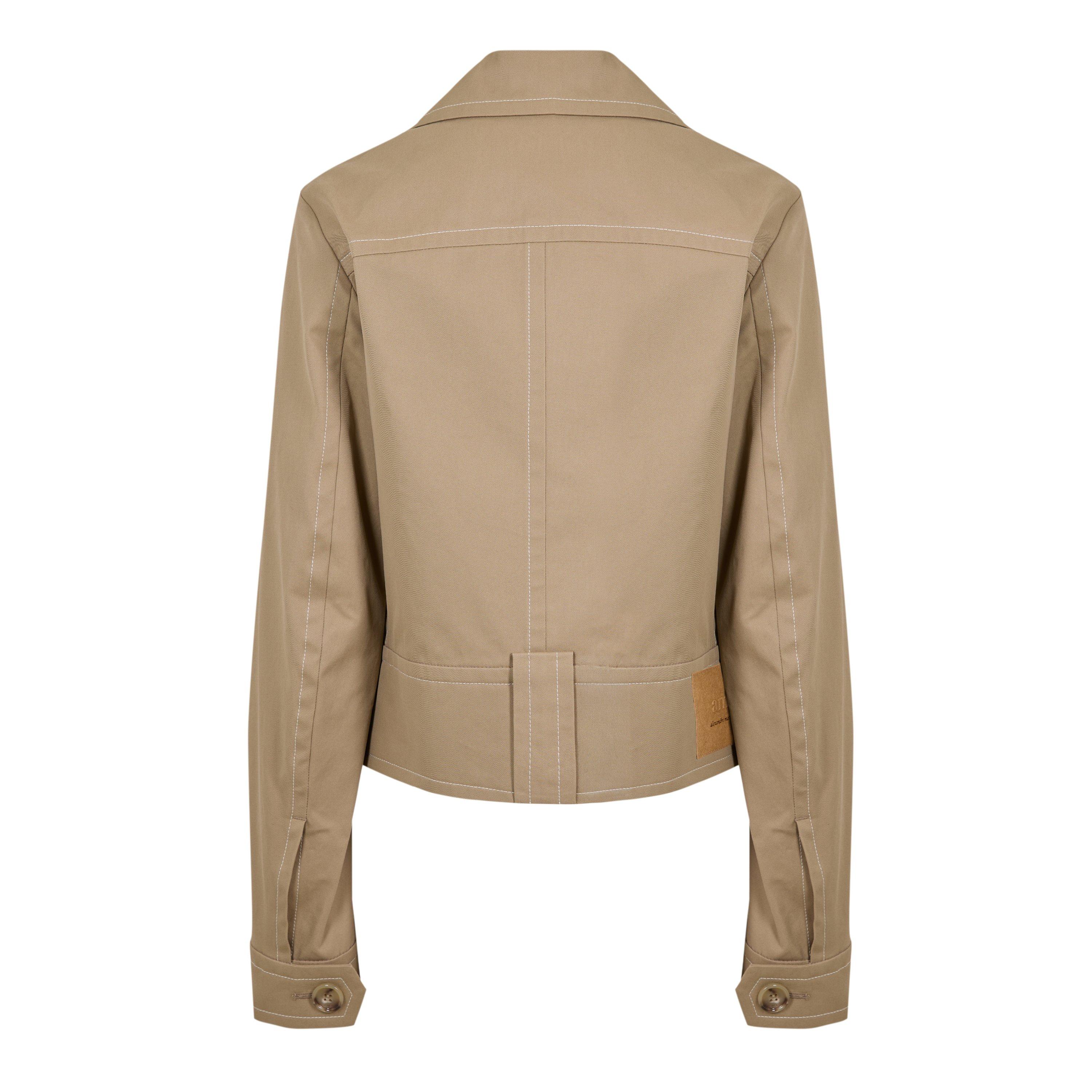 BEIGE TAUPE - Ami Paris - Women's Buttoned Hybrid Jacket - 2