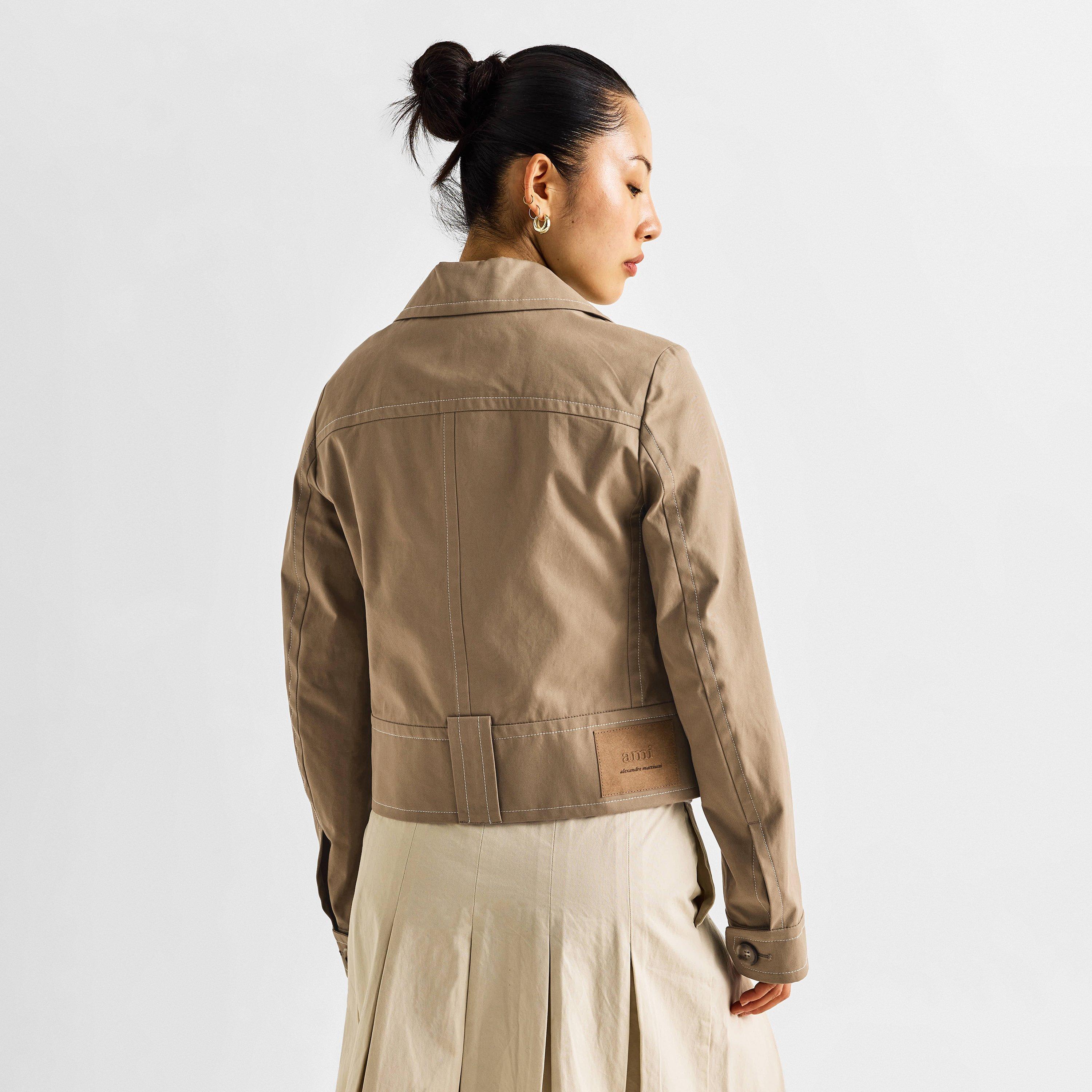 BEIGE TAUPE - Ami Paris - Women's Buttoned Hybrid Jacket - 4
