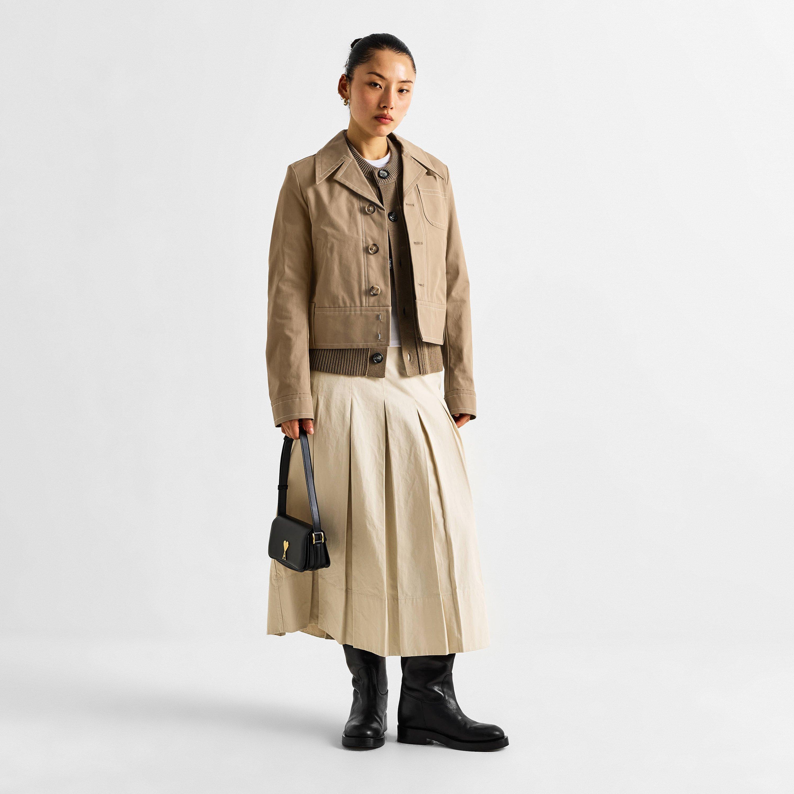 BEIGE TAUPE - Ami Paris - Women's Buttoned Hybrid Jacket - 6