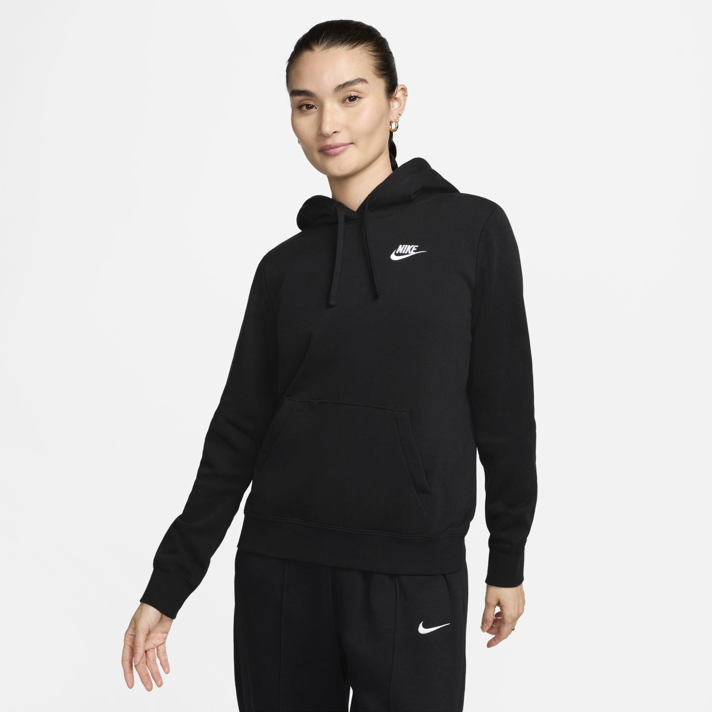Black/White - Nike - Sportswear Club Hoodie Womens - 1