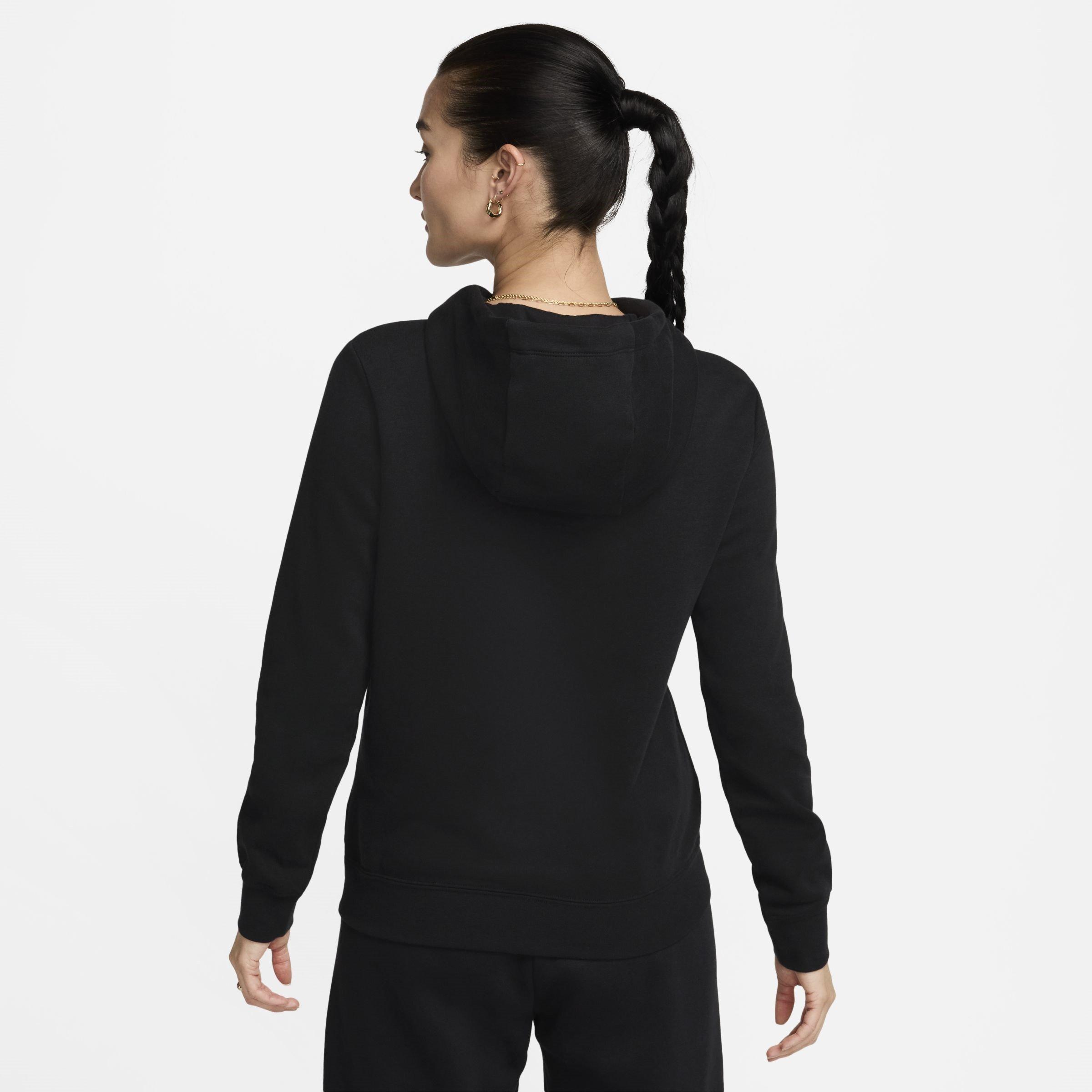 Black/White - Nike - Sportswear Club Hoodie Womens - 2