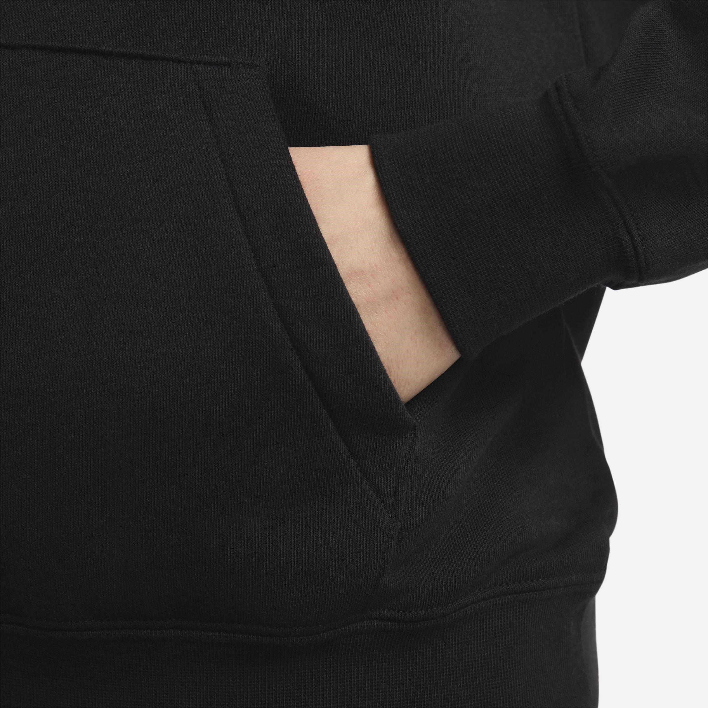 Black/White - Nike - Sportswear Club Hoodie Womens - 6