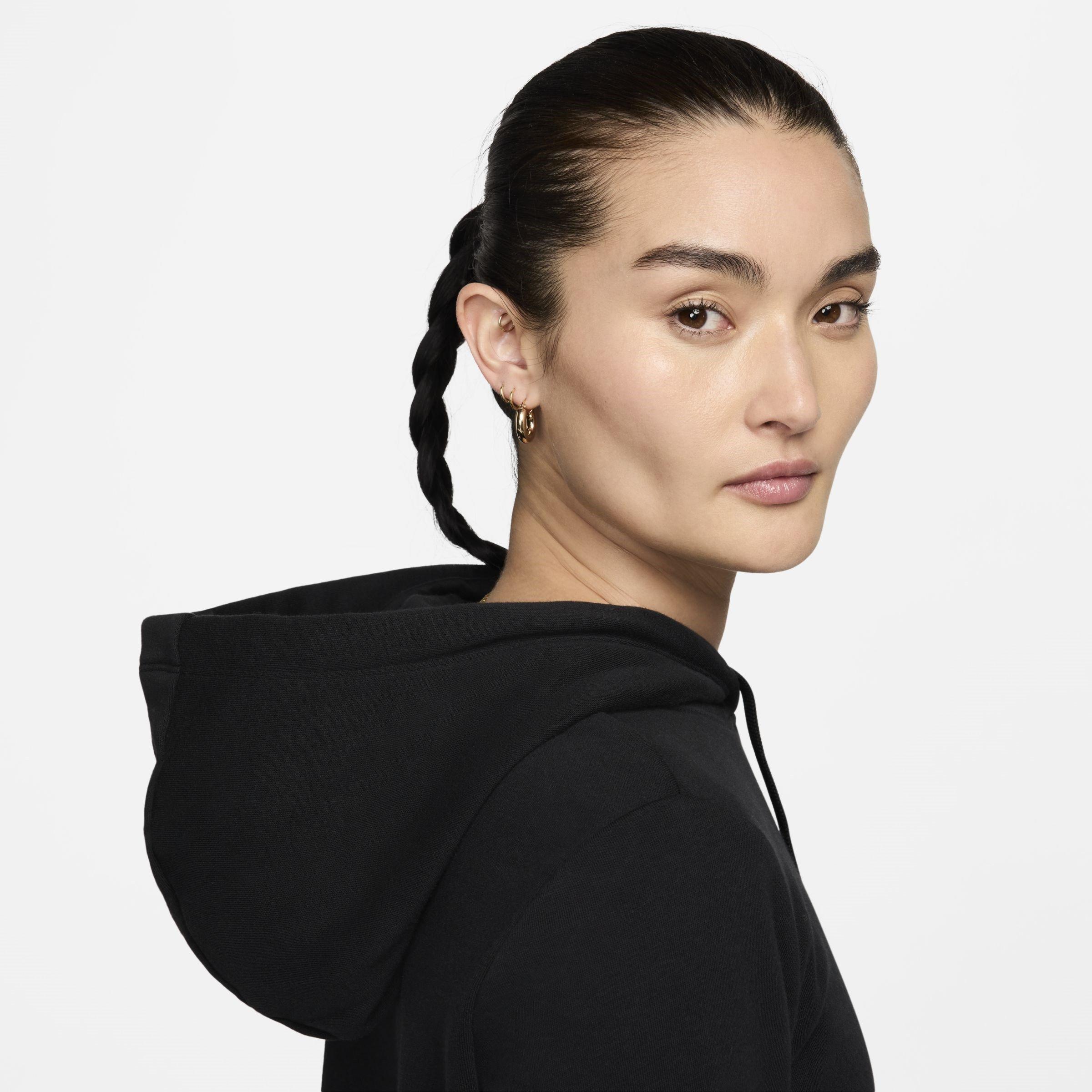 Black/White - Nike - Sportswear Club Hoodie Womens - 7