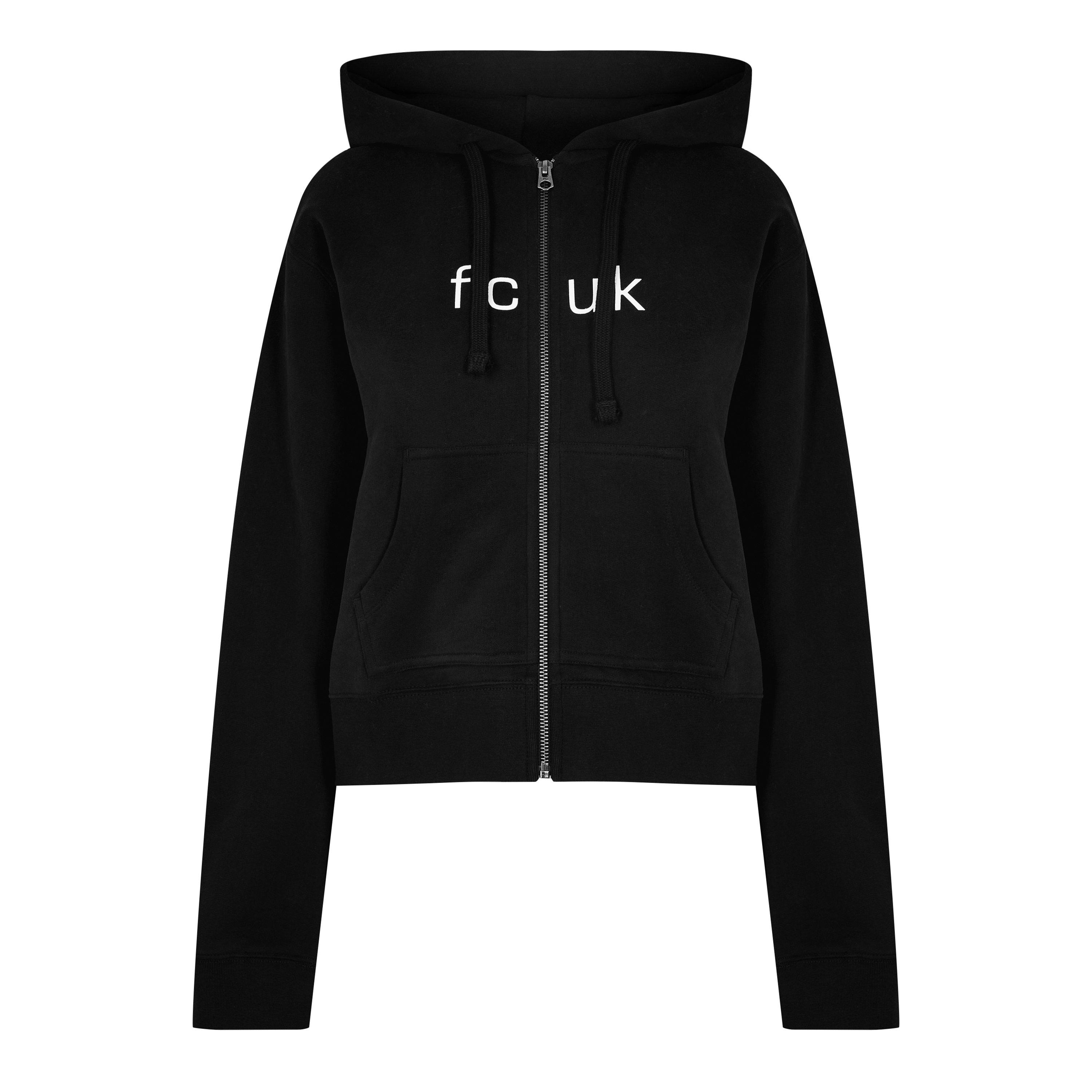 Black - FCUK - Women's Zip Hoodie - 5