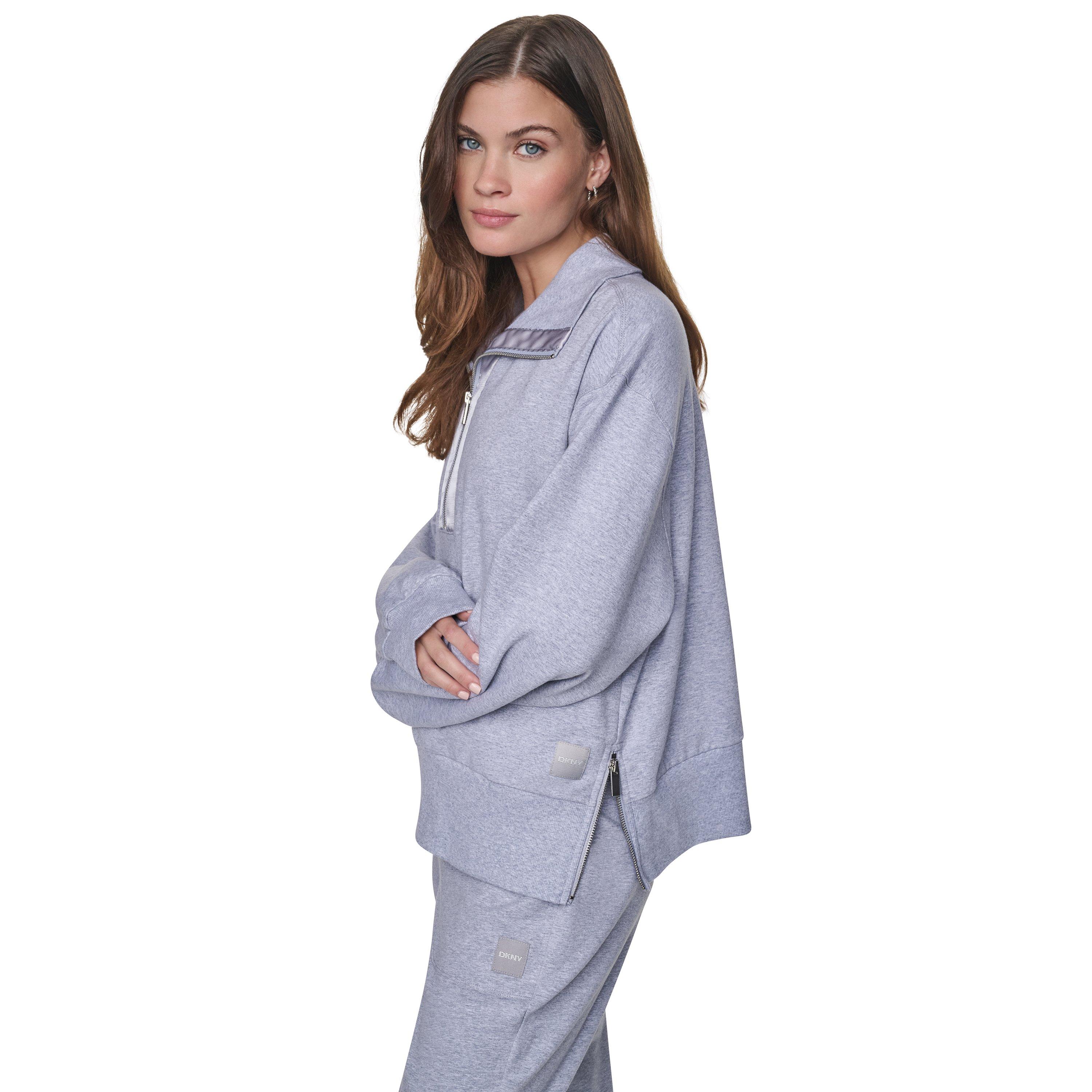 Parel Grijs Hthr - DKNY - DKNY 1/4 Zip Flc Ld71 - 2
