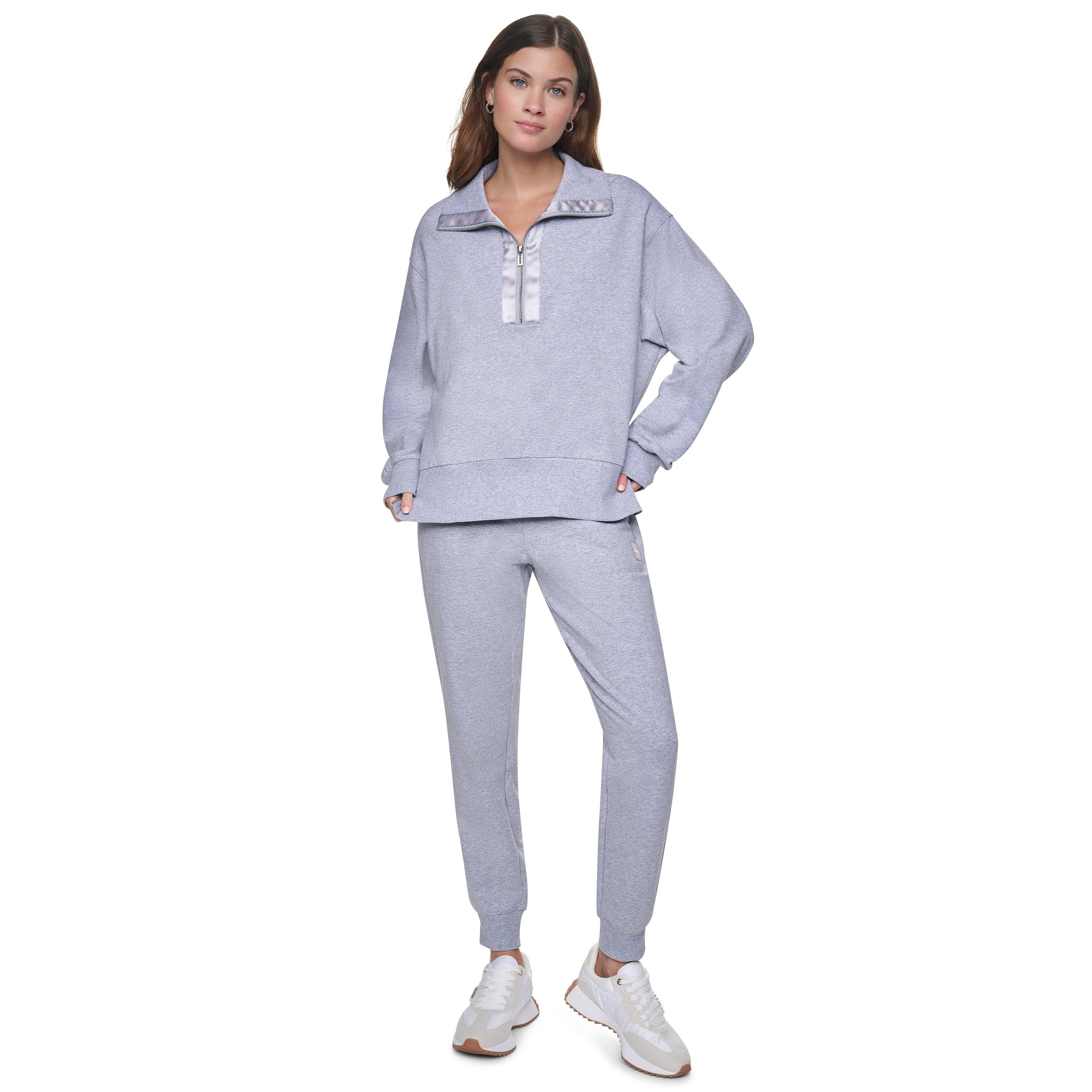 Parel Grijs Hthr - DKNY - DKNY 1/4 Zip Flc Ld71 - 4