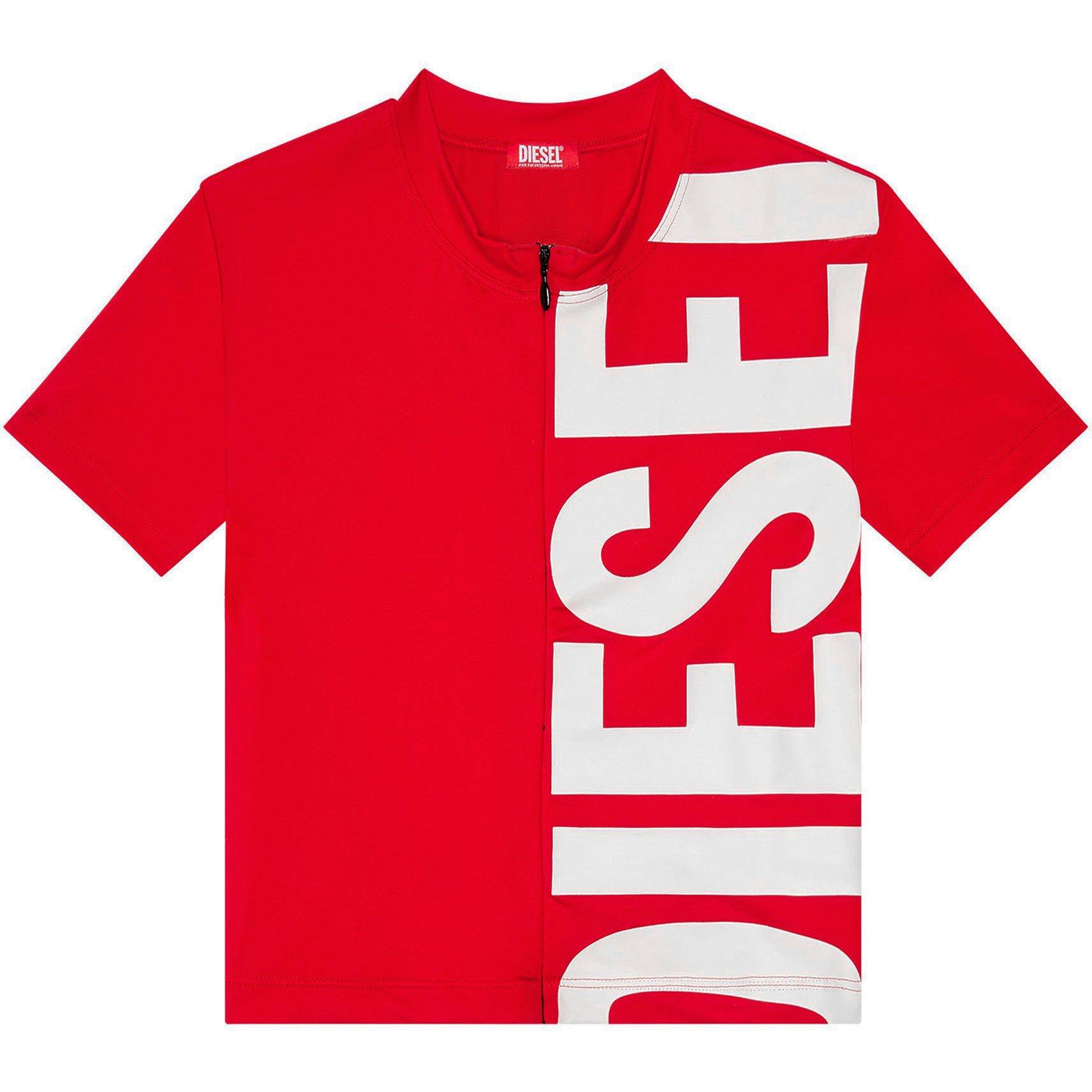 Red - Diesel - Beach T-Shirt - 5