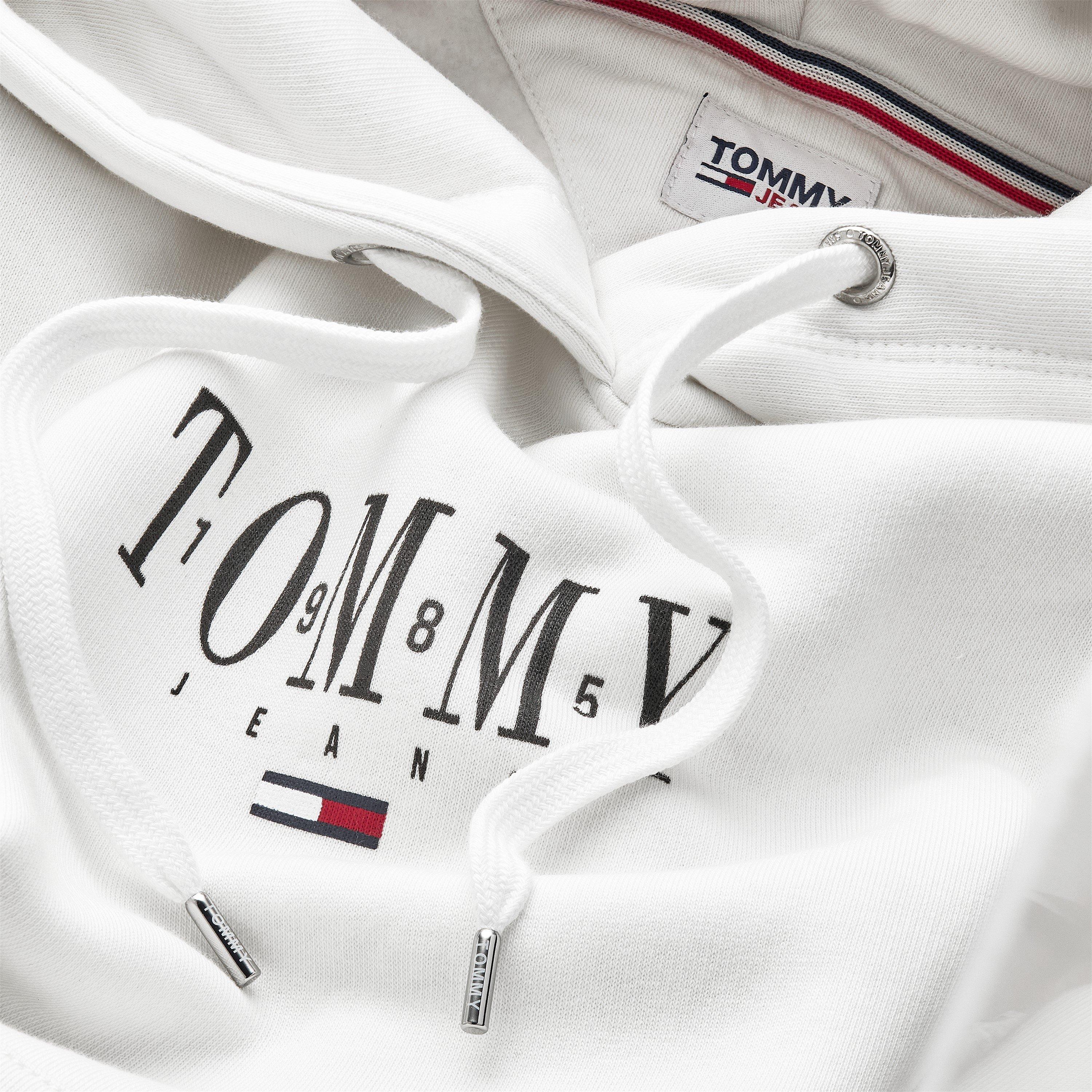 White tommy hilfiger hoodie hotsell