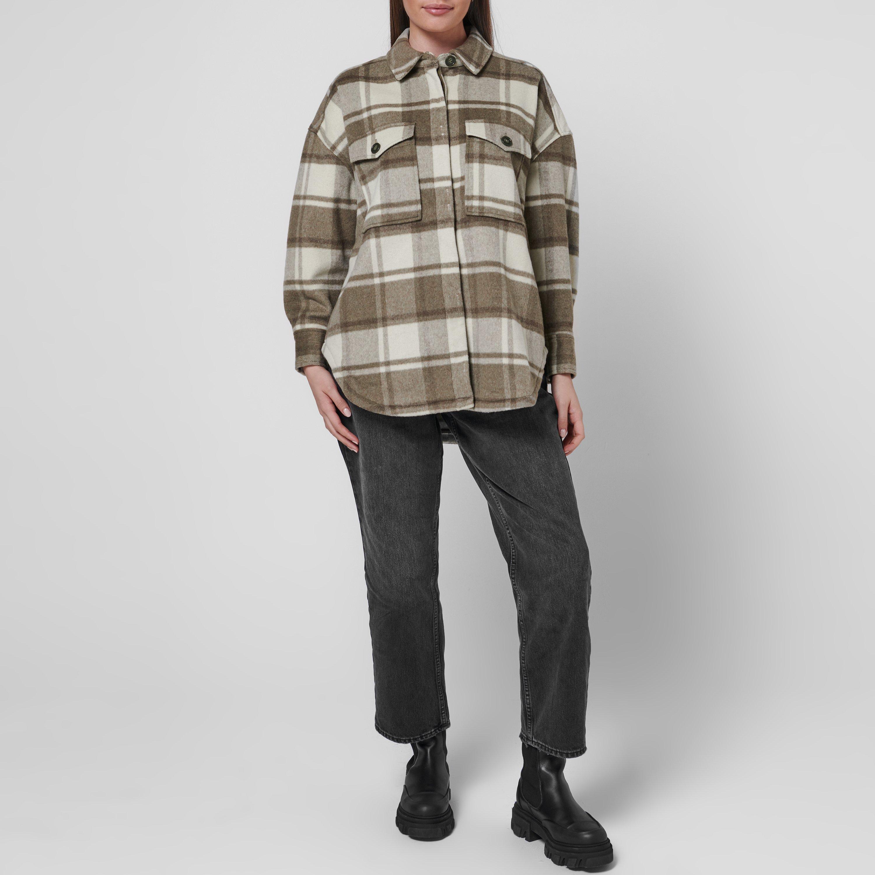 Olive Plaid - Good American - Women's Plaid Overshirt - 2