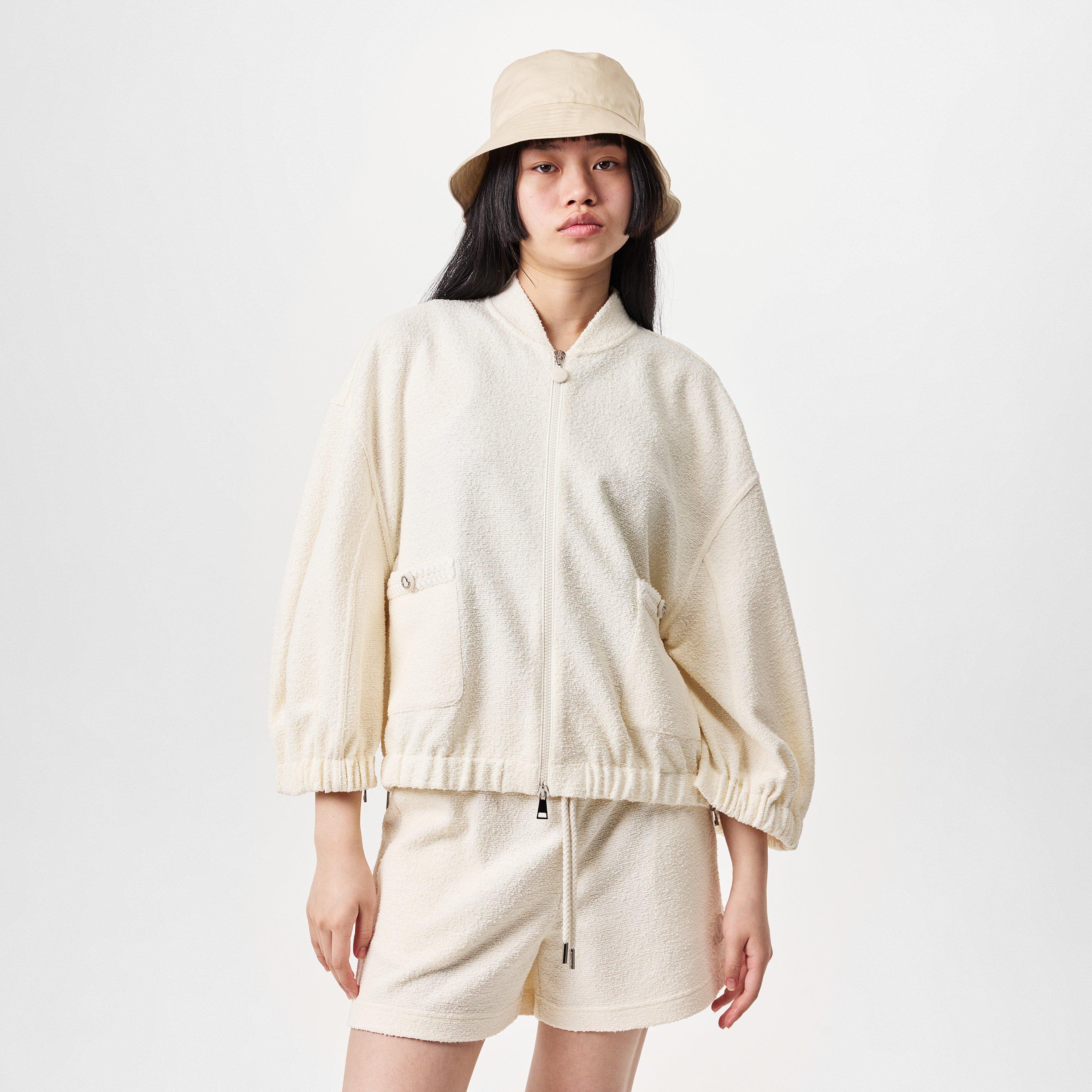 Cream 034 - Moncler - 2-In-1 Boucle Zip-Up Cardigan - 3