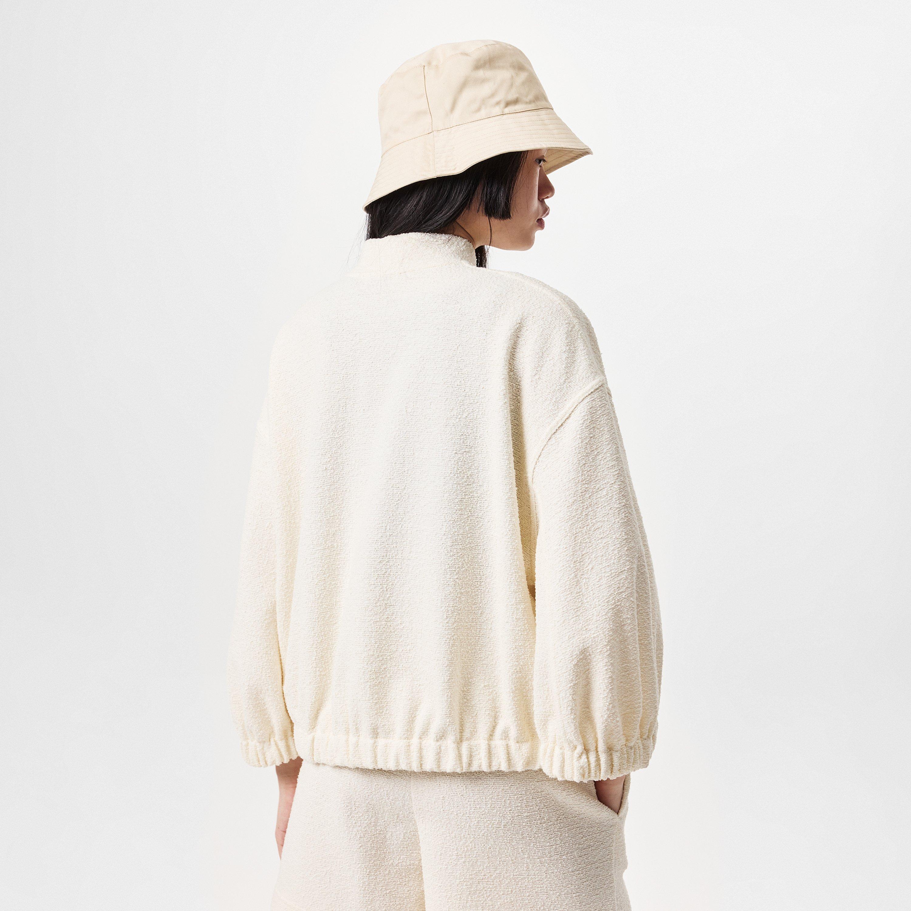 Cream 034 - Moncler - 2-In-1 Boucle Zip-Up Cardigan - 4