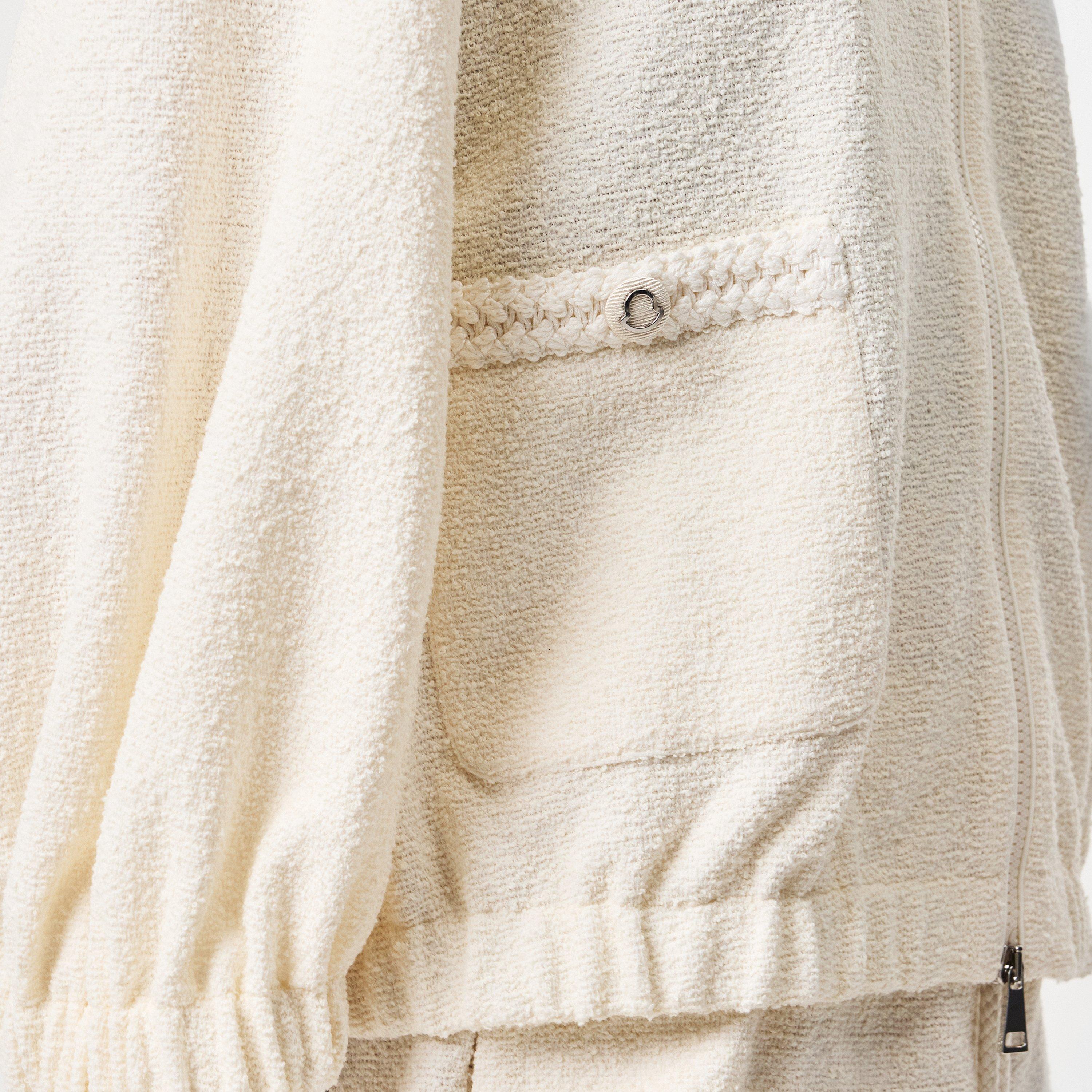 Cream 034 - Moncler - 2-In-1 Boucle Zip-Up Cardigan - 5