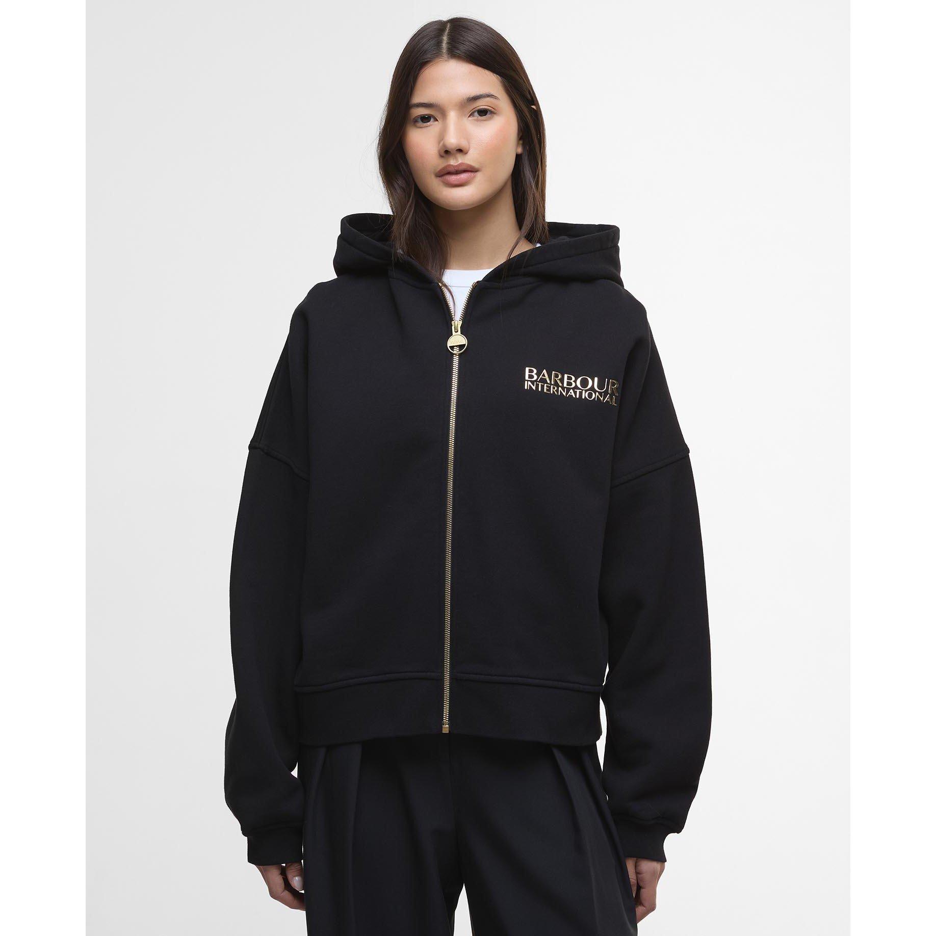 Black - Barbour International - Lana Zip-Up Hoodie - 2