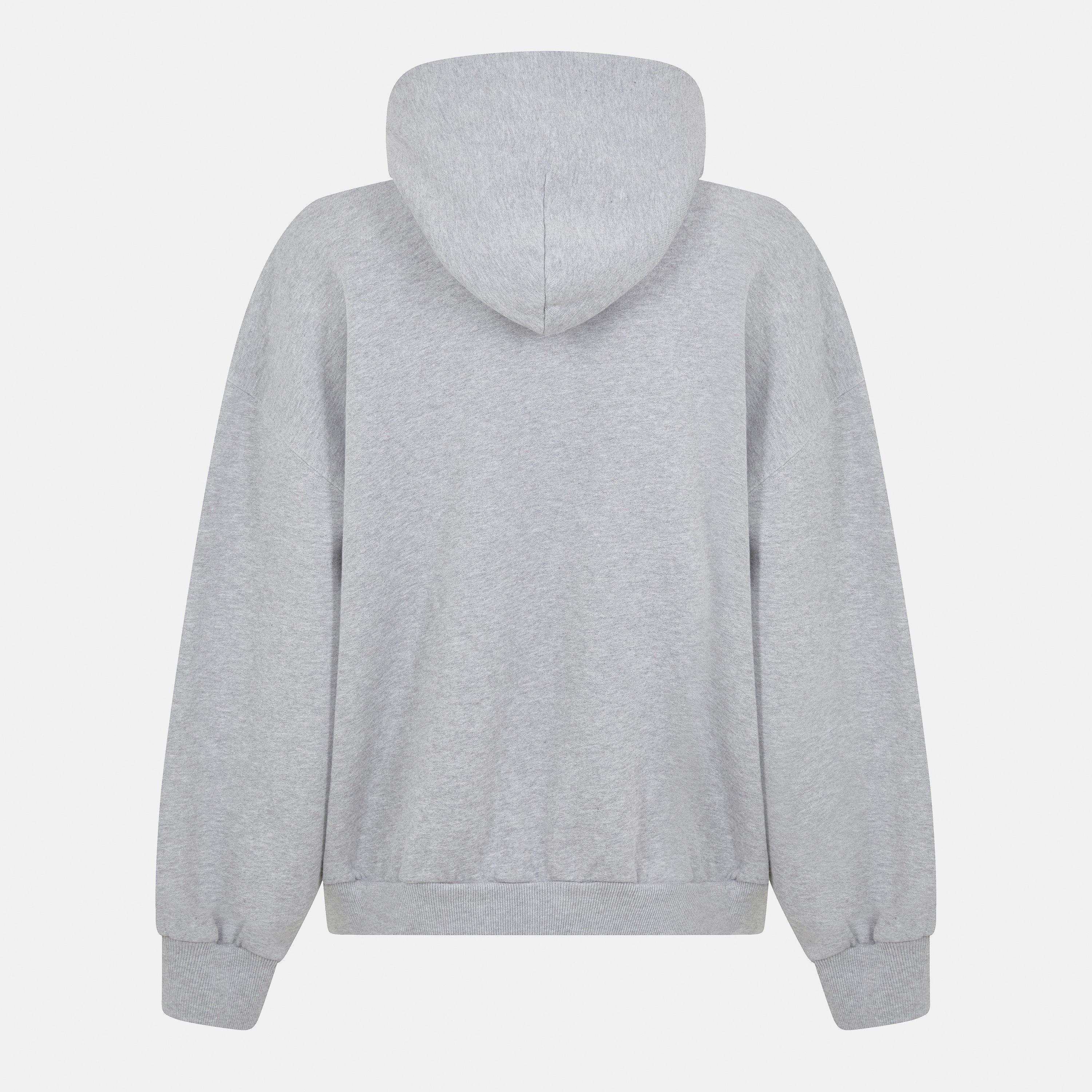 Heather Grey - Balenciaga - Women's Bal Zip Hoodie - 2