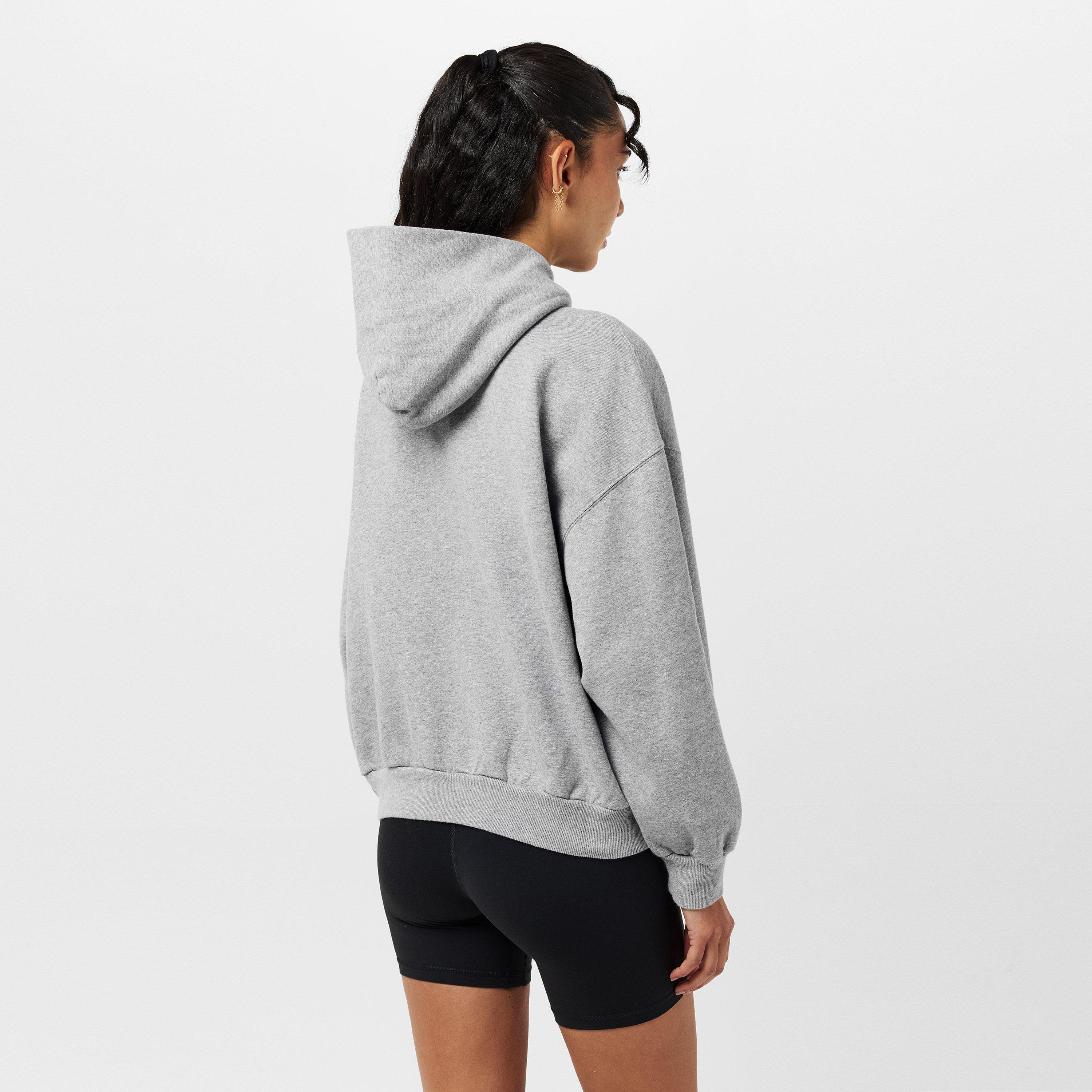Heather Grey - Balenciaga - Women's Bal Zip Hoodie - 4
