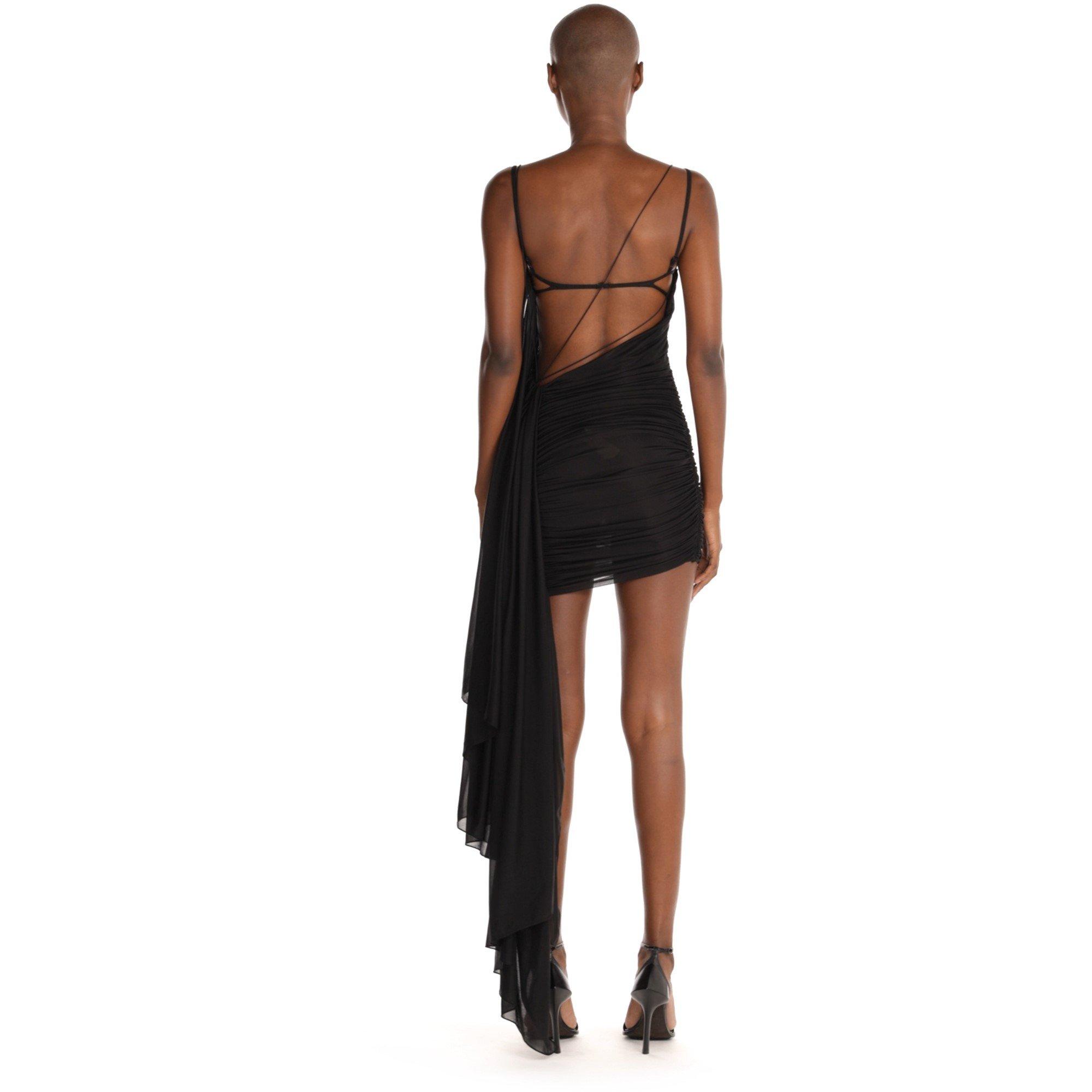 BLACK - Mugler - Ruched Mini Dress - 3