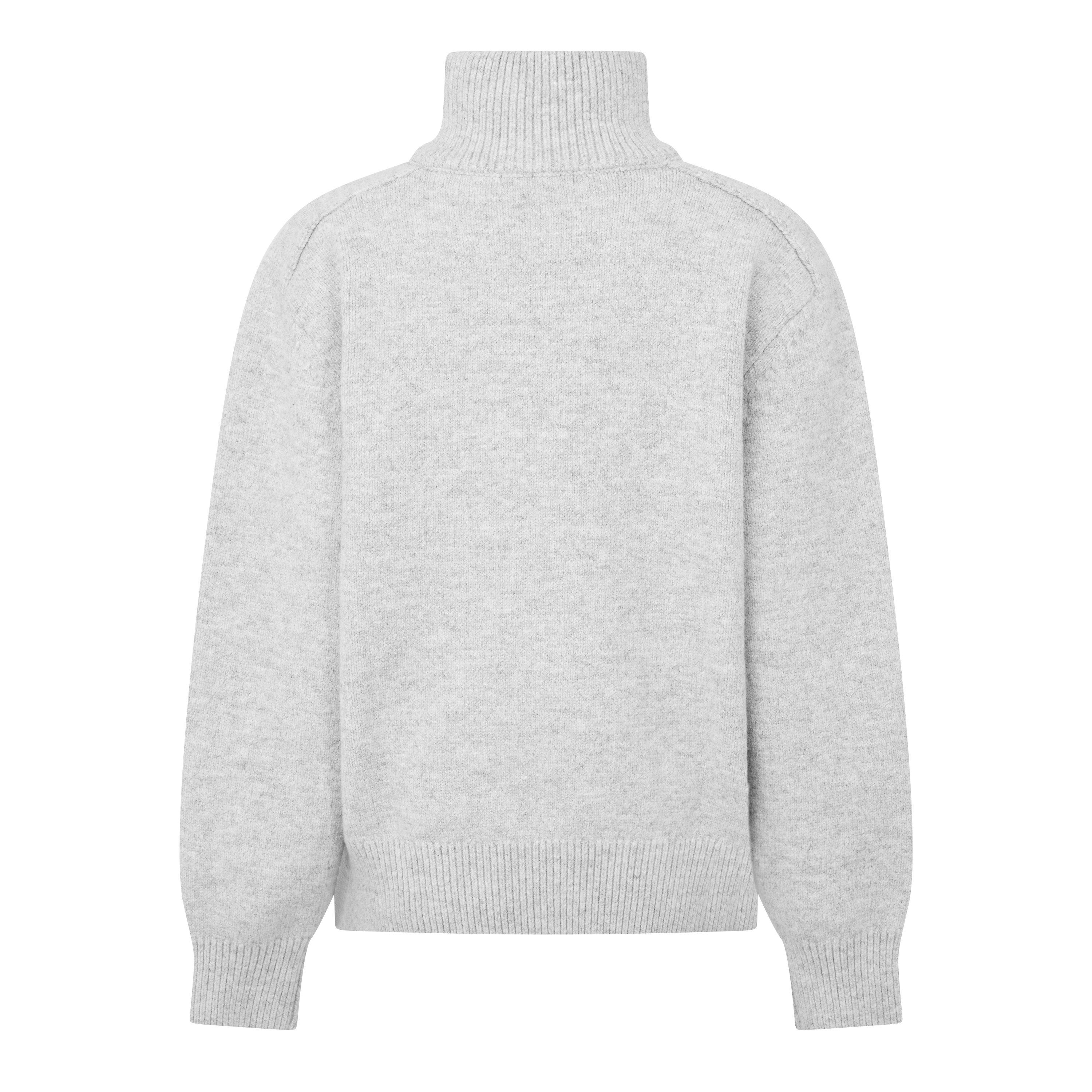 The Couture Club | Women's Emblem Funnel Knit Embroidered Zip Hoodie ...