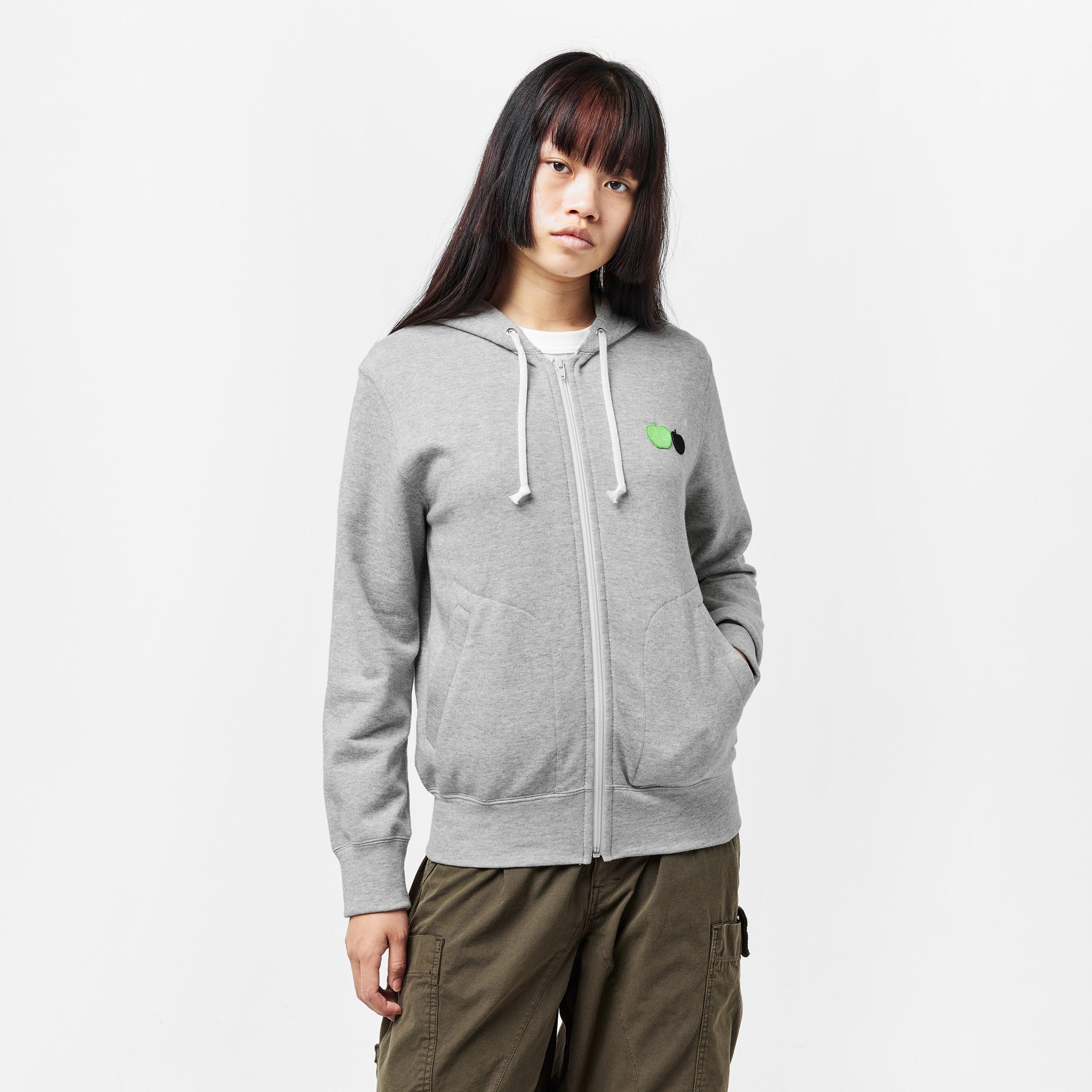 Grey - Comme des Garcons PLAY - Women's Zip Hoodie - 3