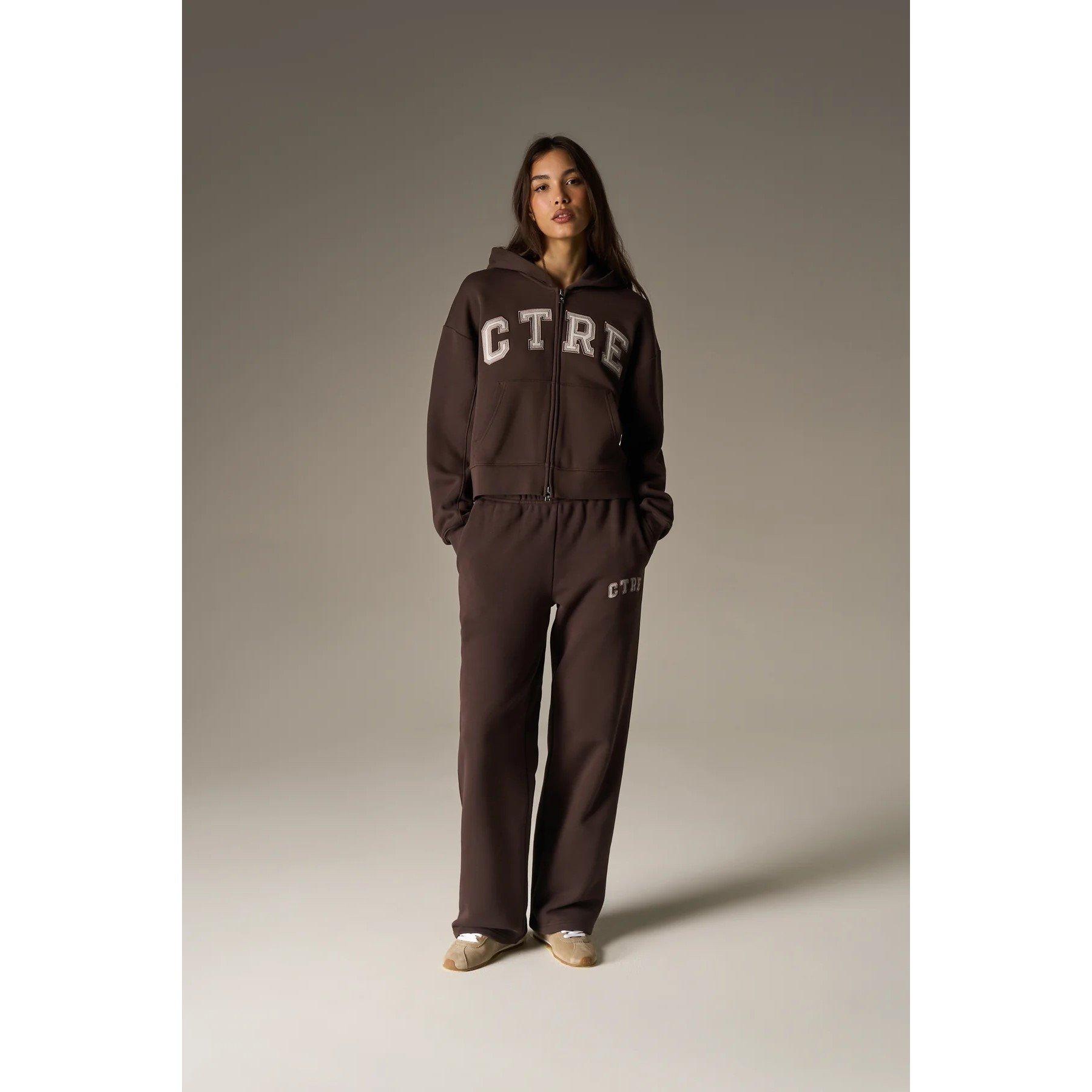Chocolate - The Couture Club - Womens CTRE Applique Zip Hoodie - 6