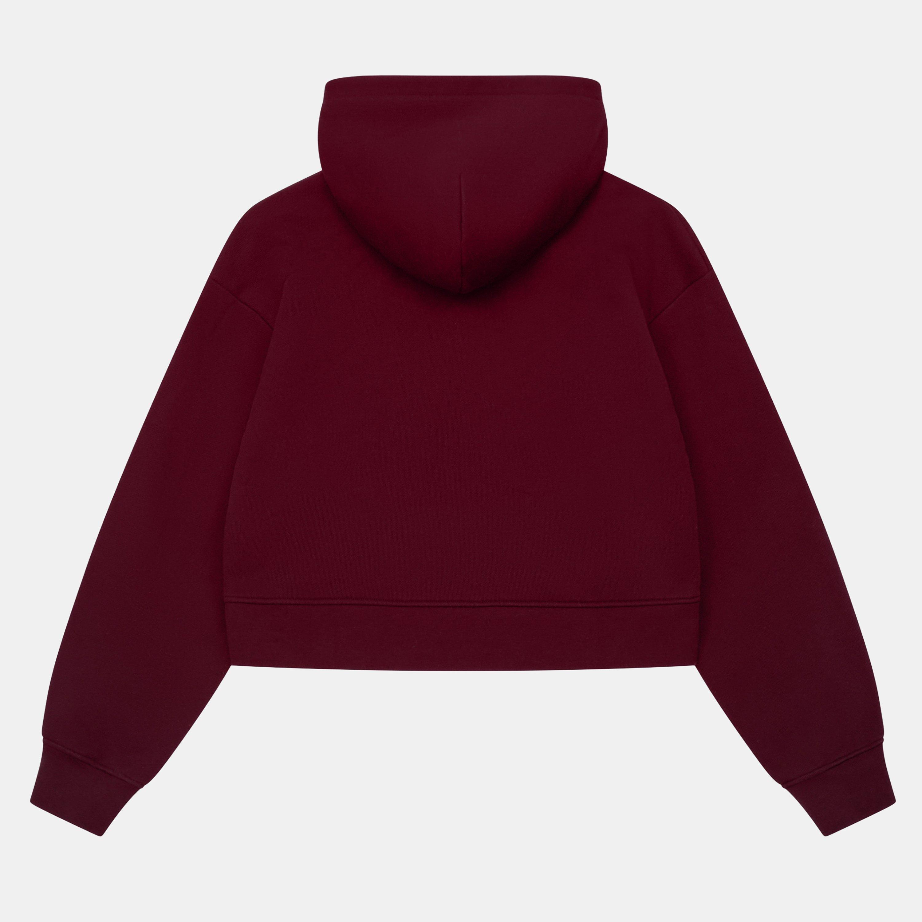 Burgundy - The Couture Club - Womens CTRE Applique Zip Hoodie - 2