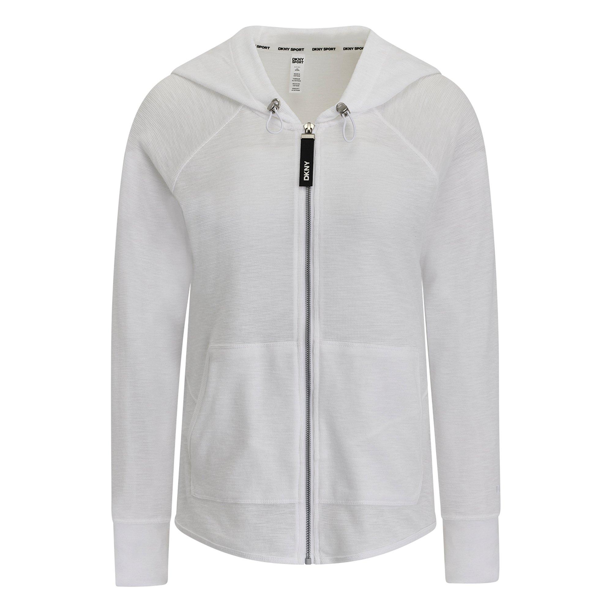 White - DKNY - Women's Zip Hoodie - 5