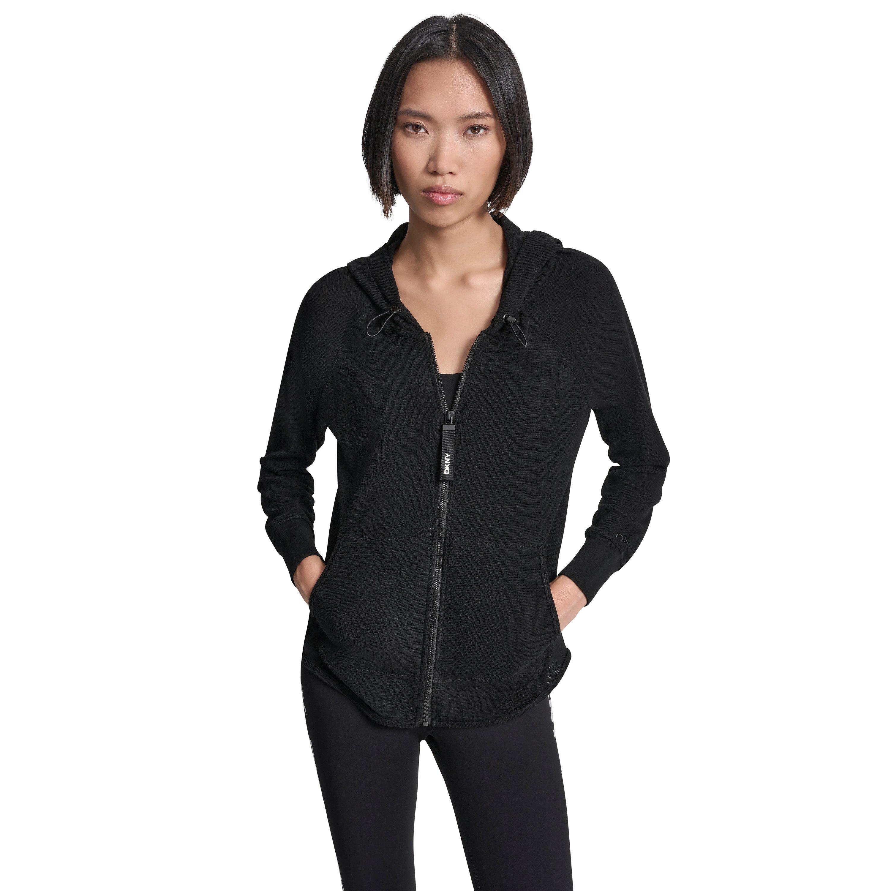 Dkny Women's Zip Hoodie - Black - 12 (M)