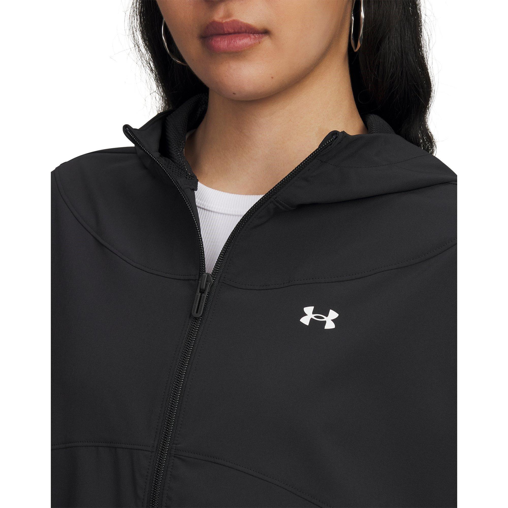 Black/Blk/White - Under Armour - Rival Woven Womens Jacket - 3