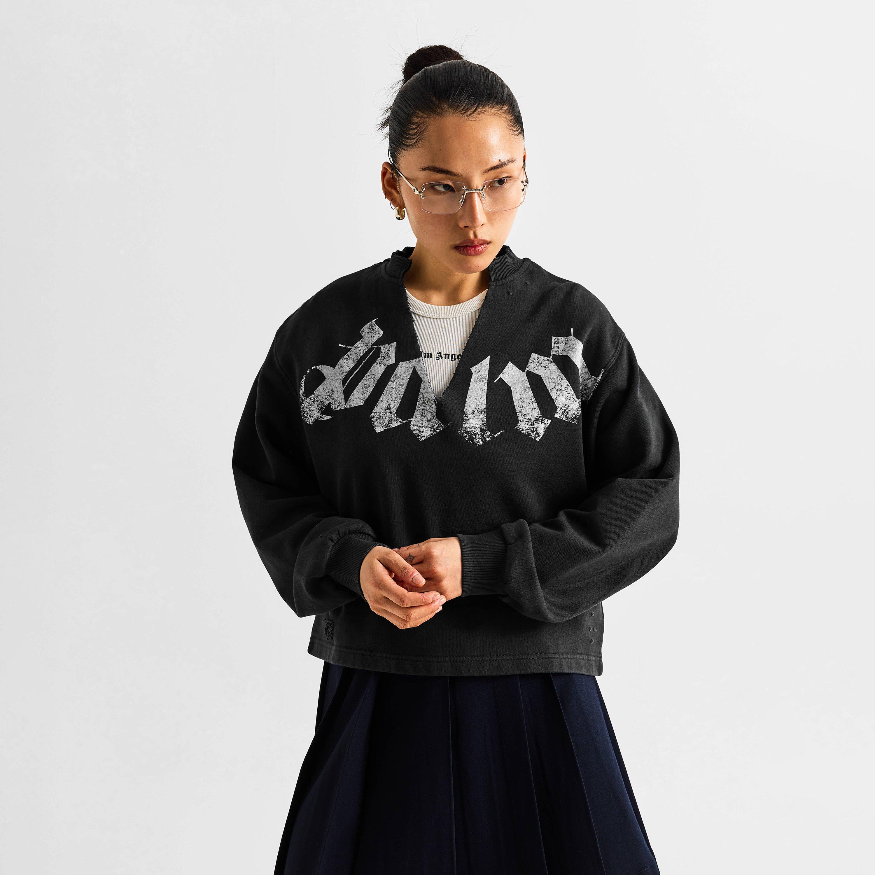 Black - Palm Angels - Women's Zip Hoodie - 3