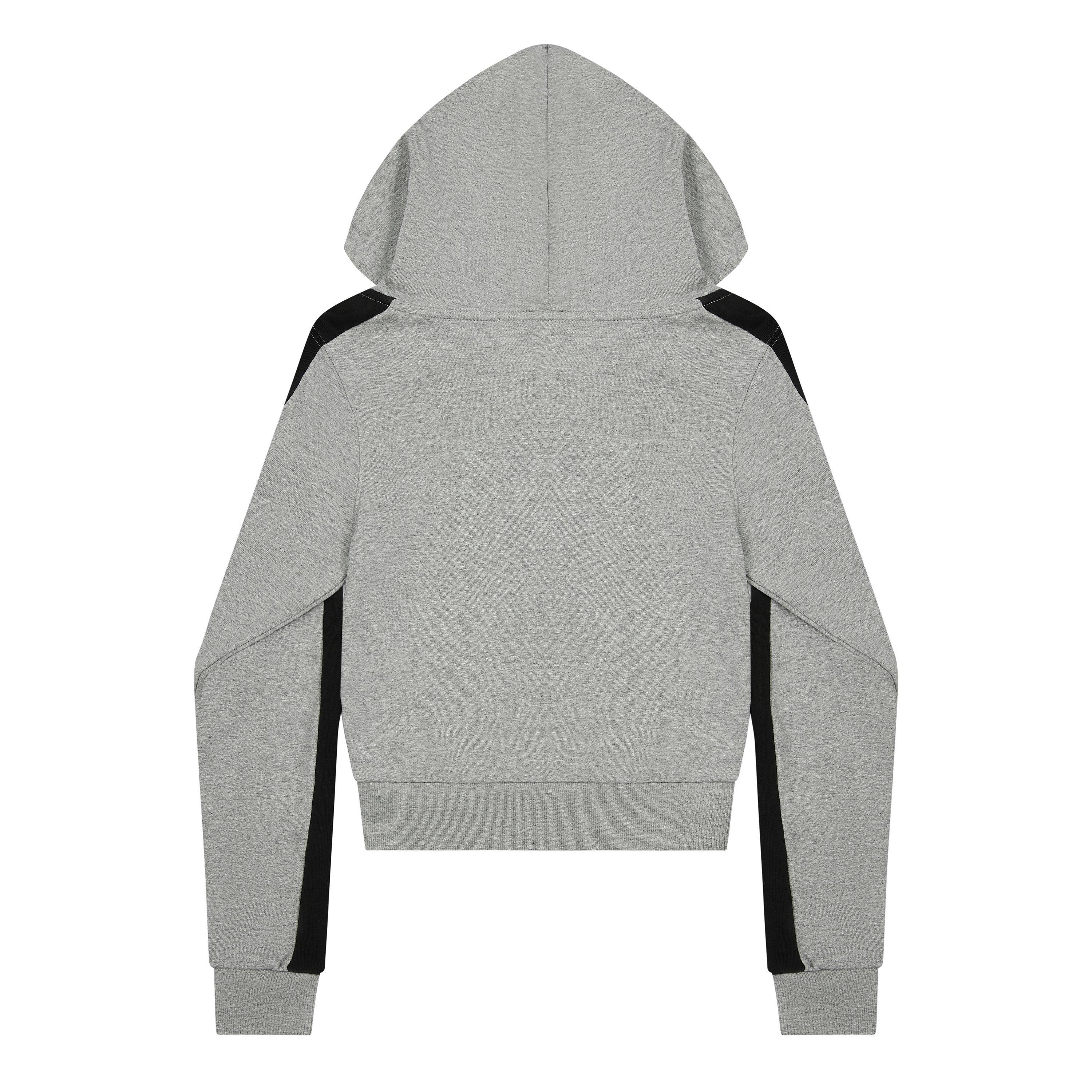 Grey - No Fear - Womens Track Zip Up Hoodie - 2