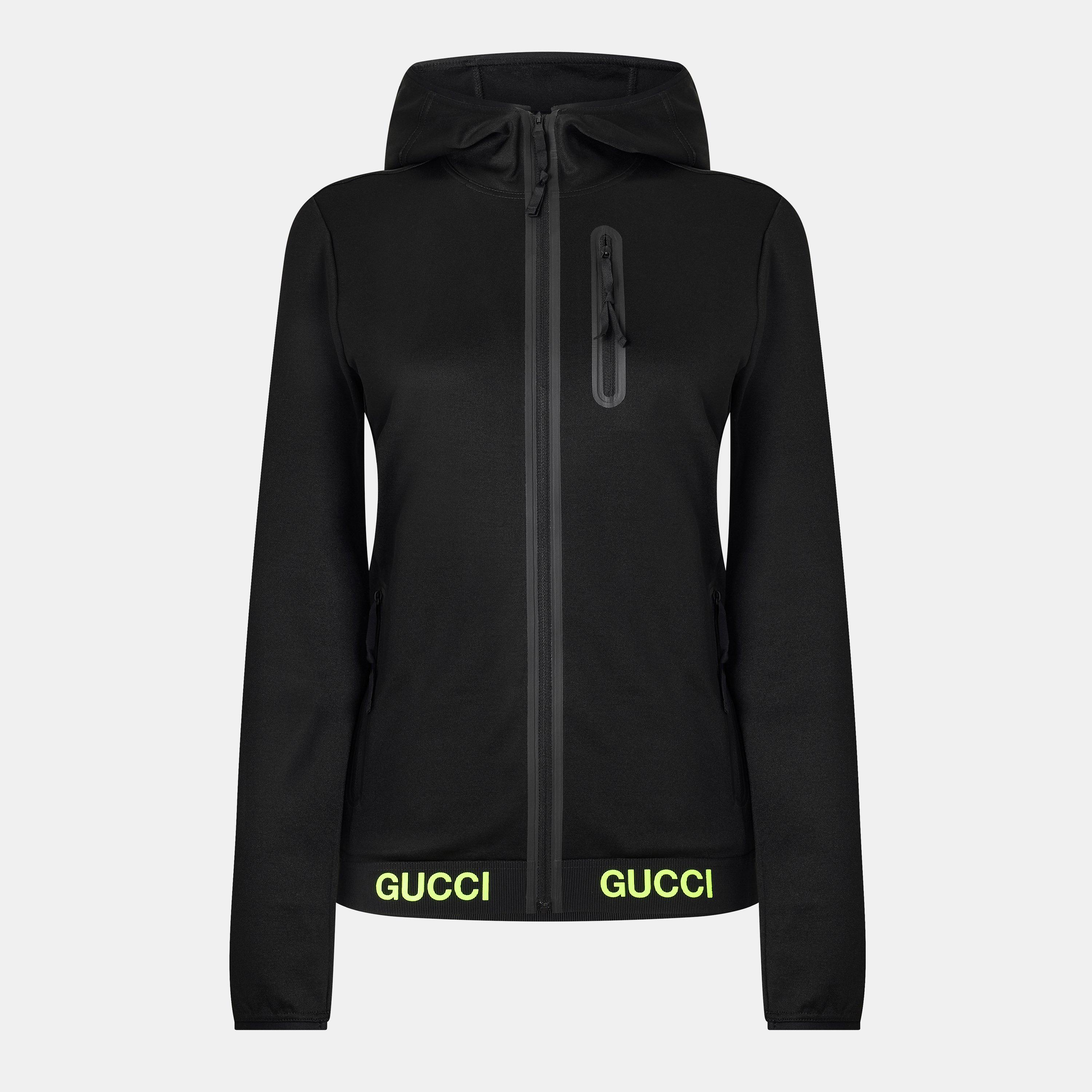 Black/Yellow - Gucci - Women's Zip Hoodie - 1