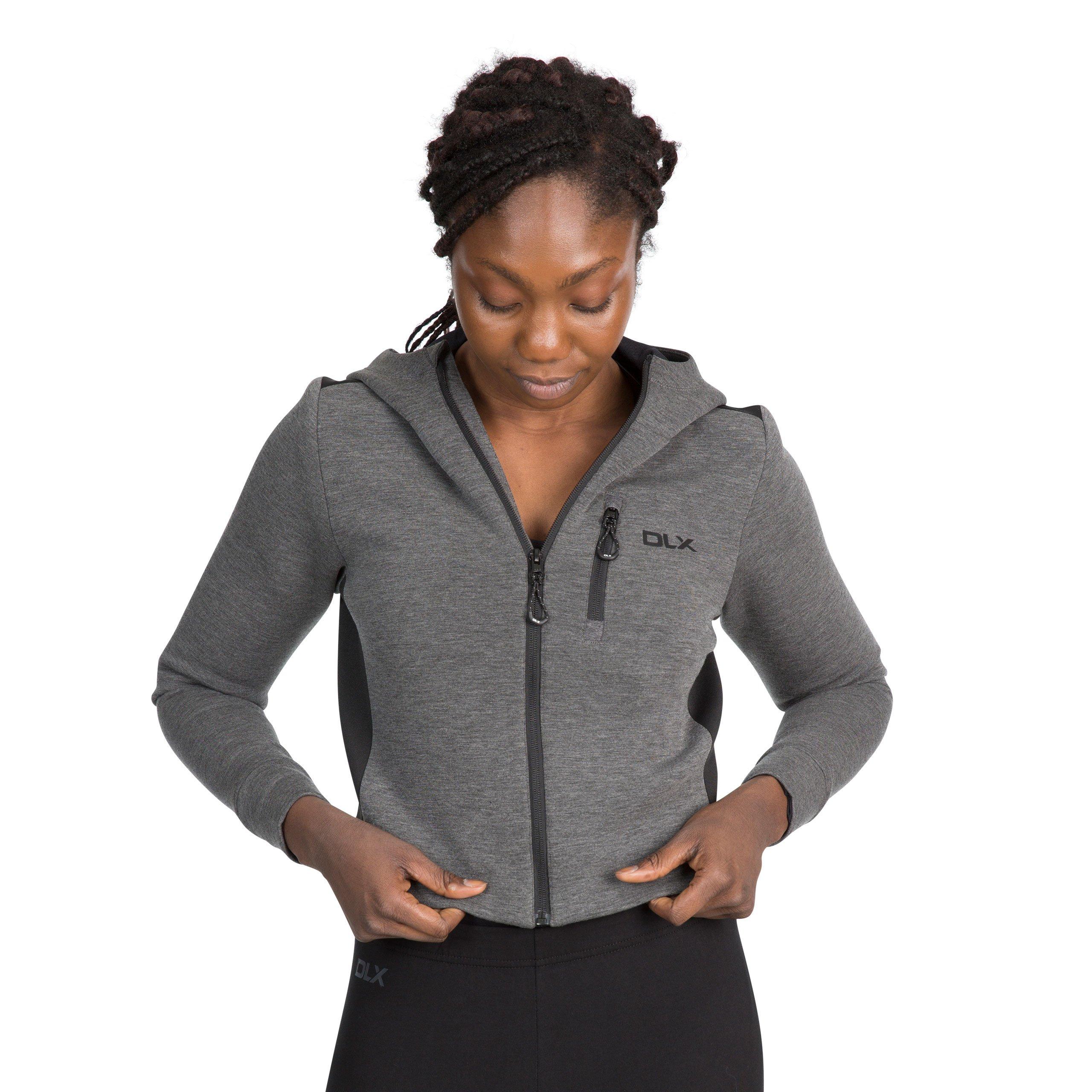 Grey Marl - DLX - Fernanda Cropped Zip Hoodie - 2