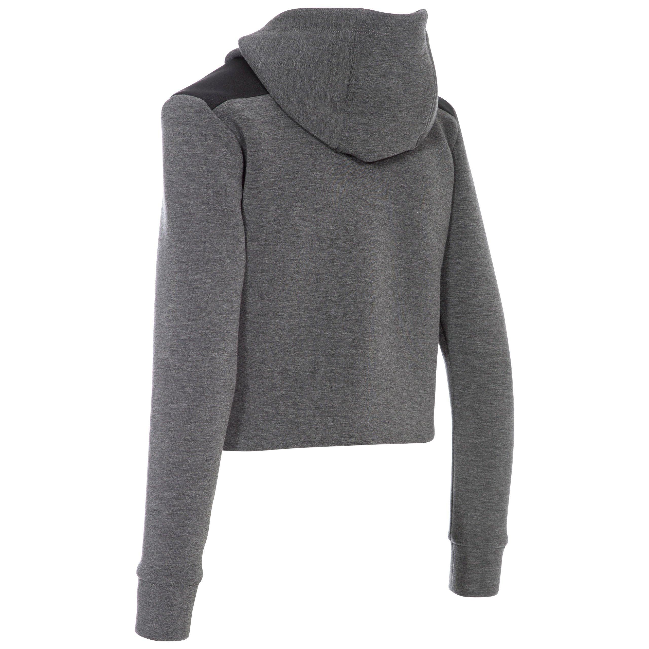 Grey Marl - DLX - Fernanda Cropped Zip Hoodie - 8