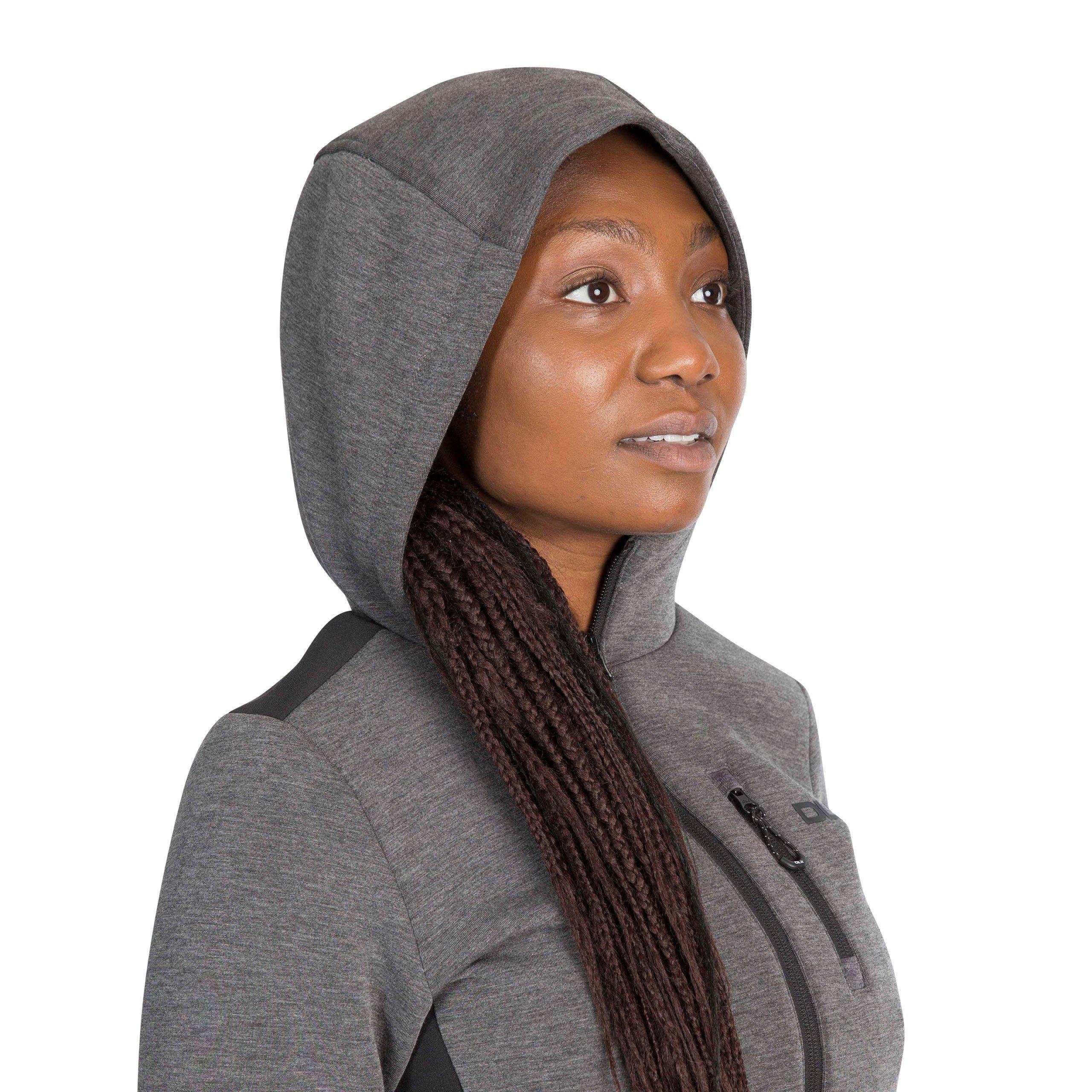 Grey Marl - DLX - Fernanda Cropped Zip Hoodie - 5