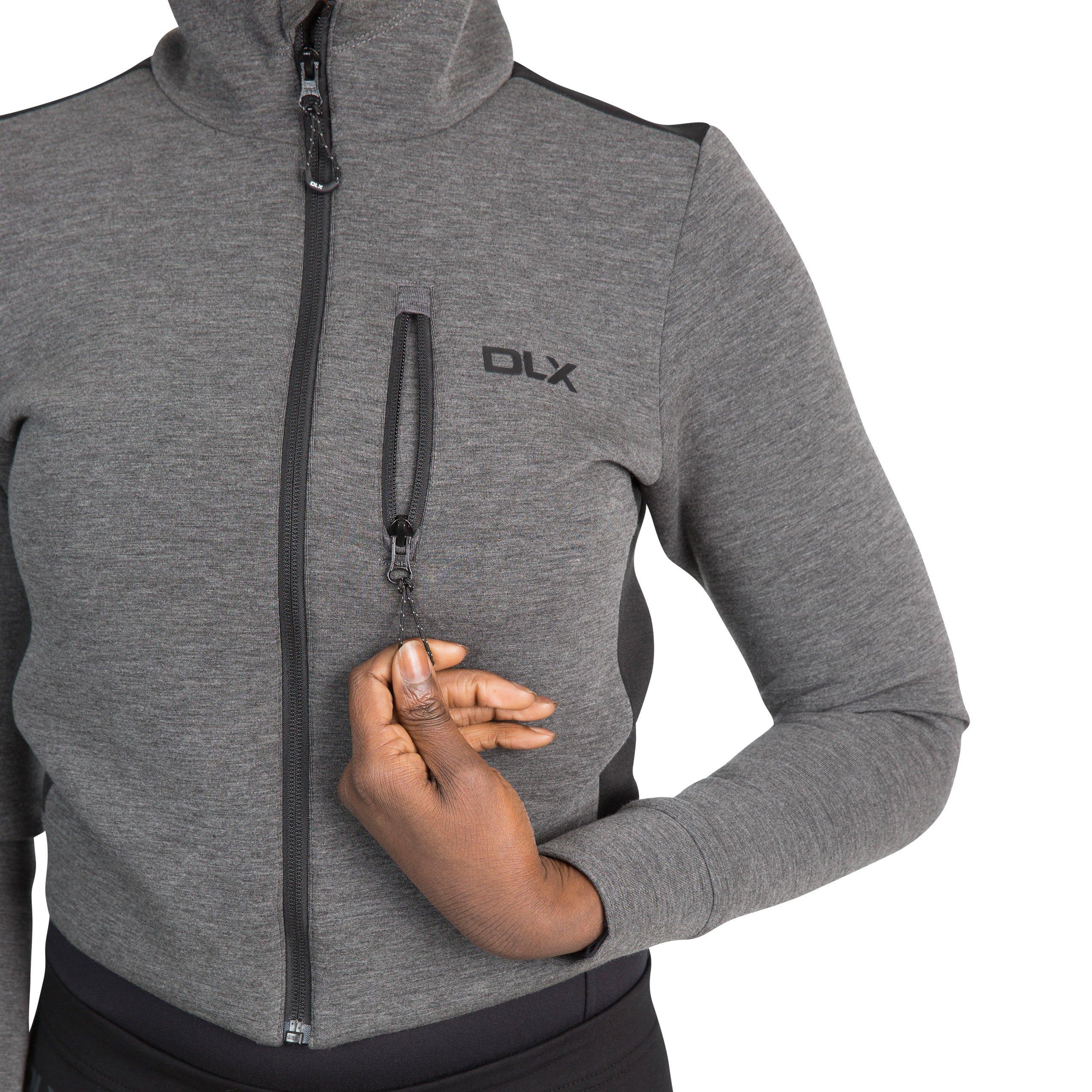 Grey Marl - DLX - Fernanda Cropped Zip Hoodie - 6