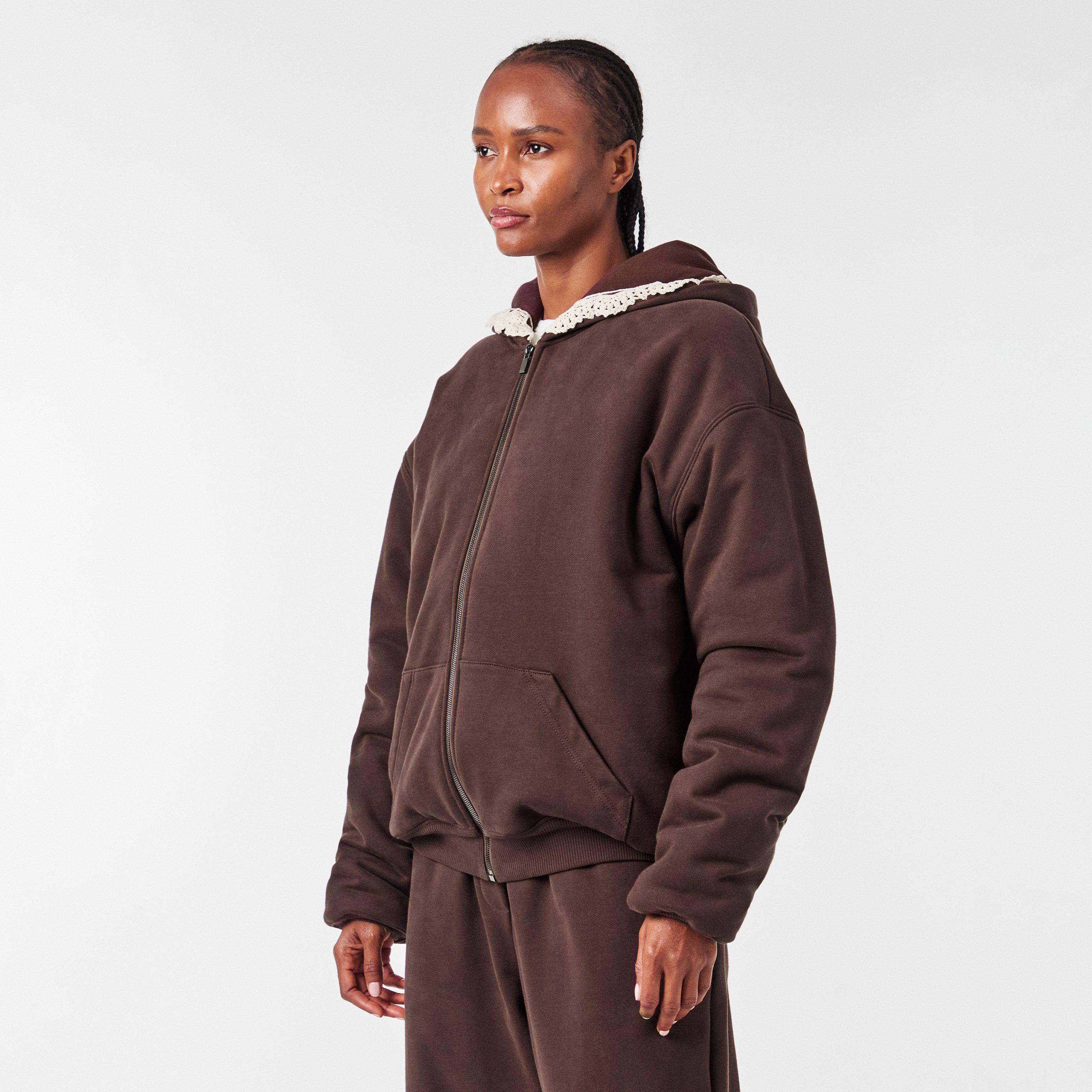 Brown - Magda Butrym - Women's Zip Hoodie - 3