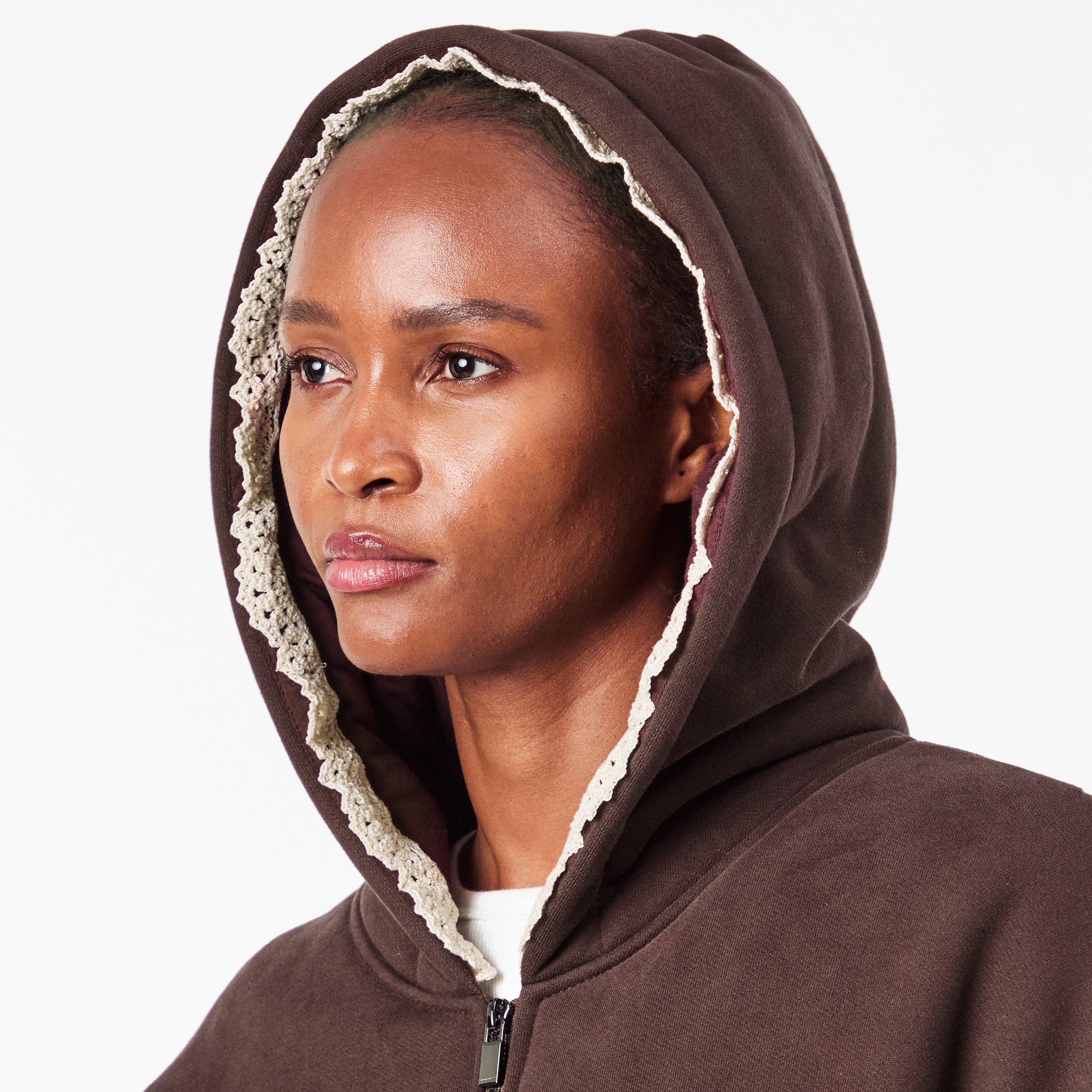 Brown - Magda Butrym - Women's Zip Hoodie - 5