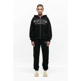 Good For Nothing Oversized Oval Zip Hoodie Black