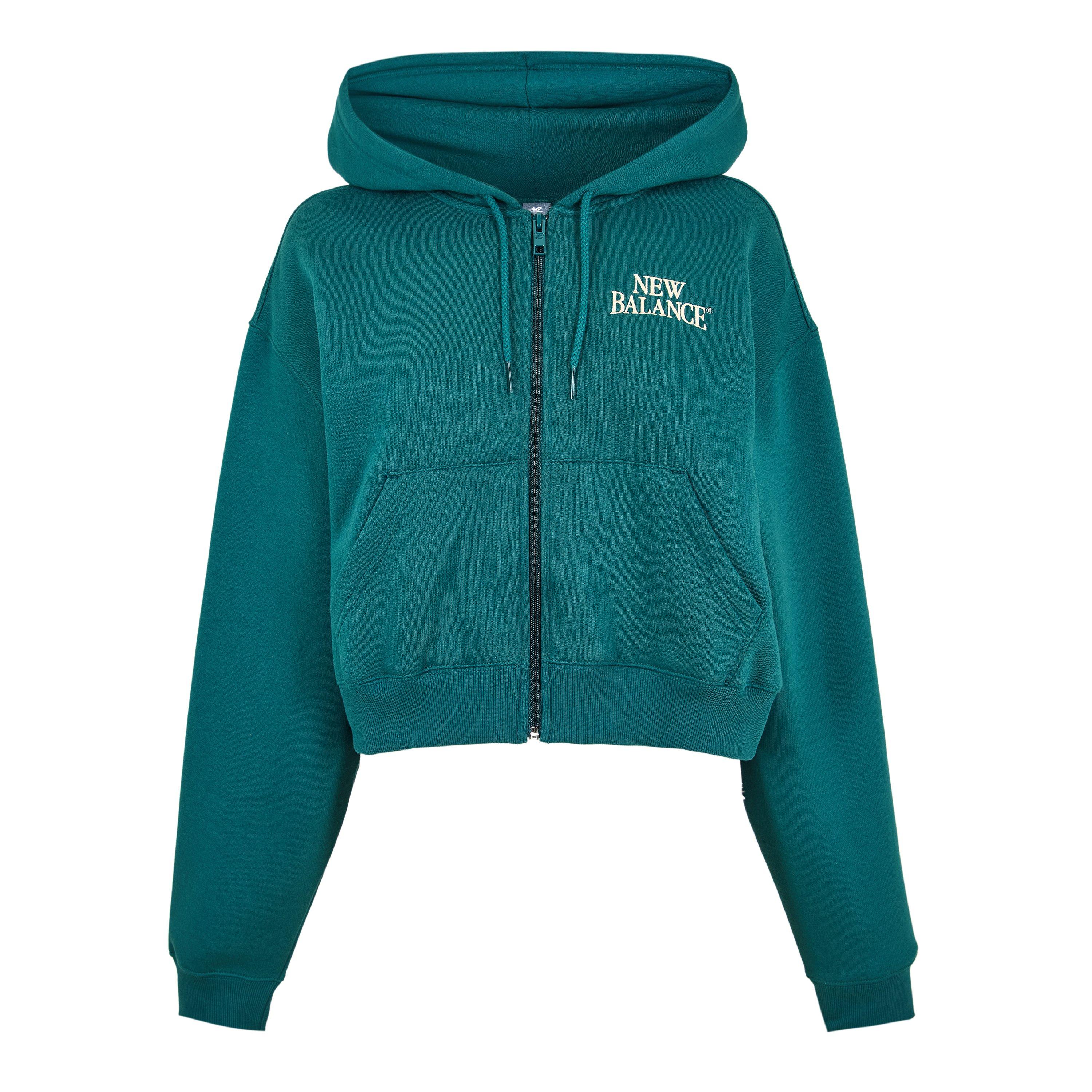 New Balance Women's Trackside Zip Hoodie - Green - 14 (L)