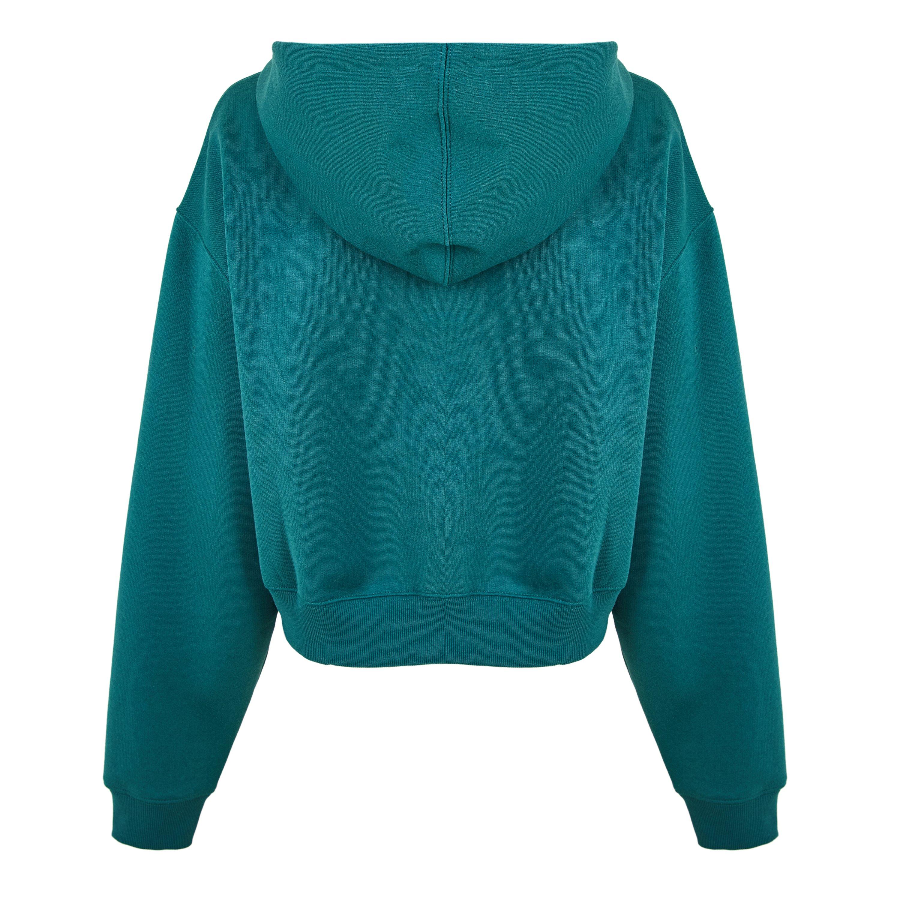 Green - New Balance - Womens Trackside Zip Hoodie - 2