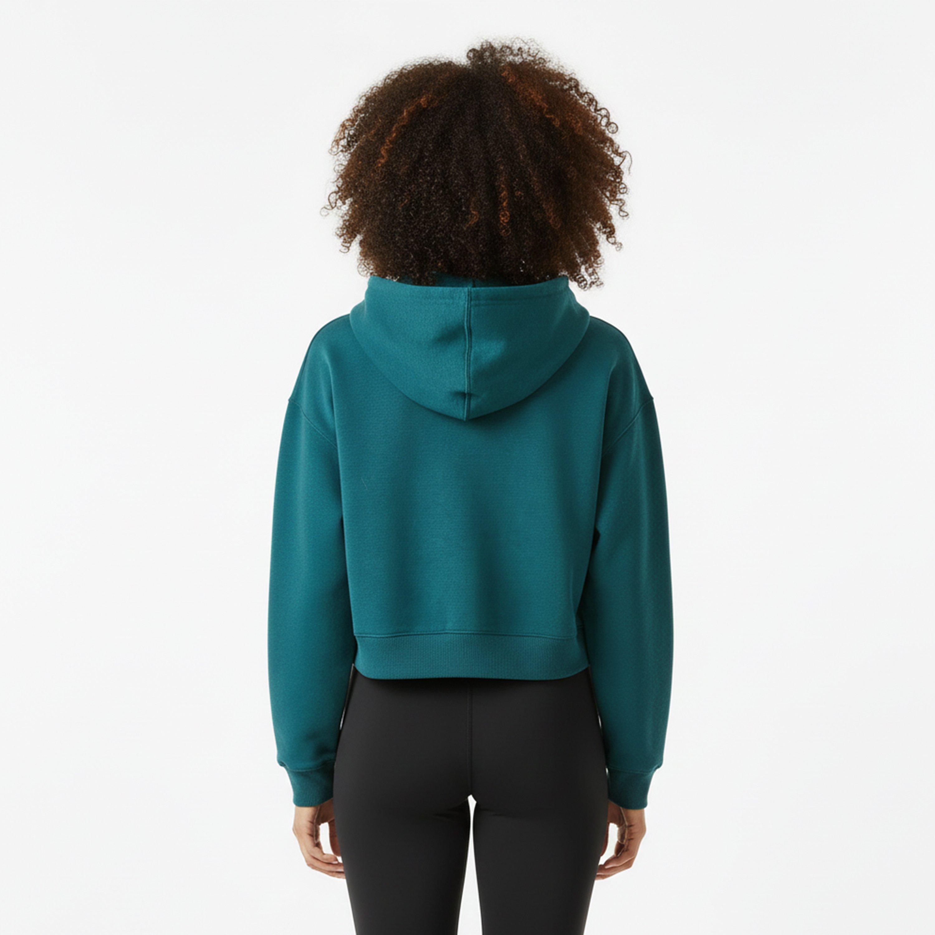 Green - New Balance - Womens Trackside Zip Hoodie - 4